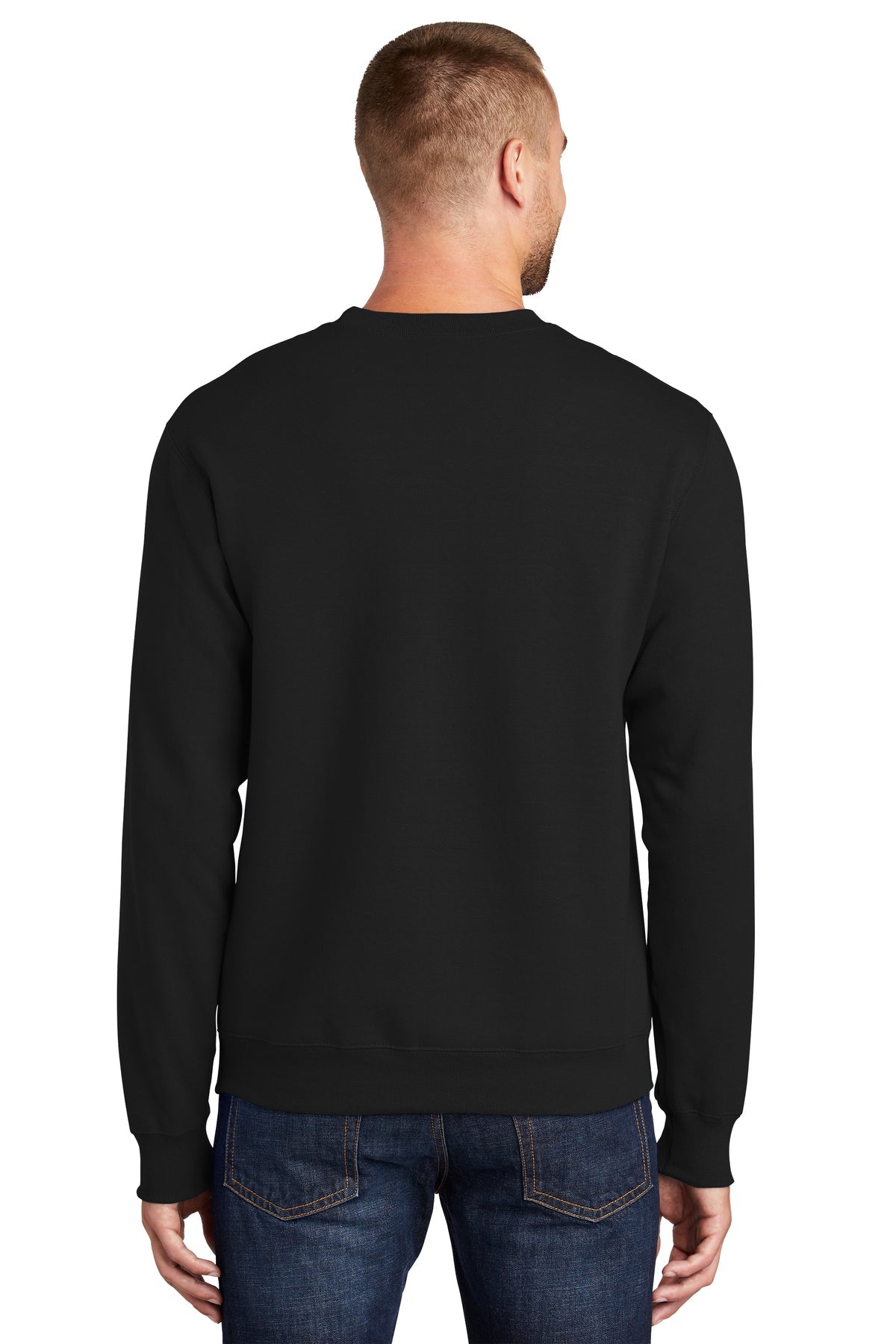 port & company_pc90 _jet black_company_logo_sweatshirts
