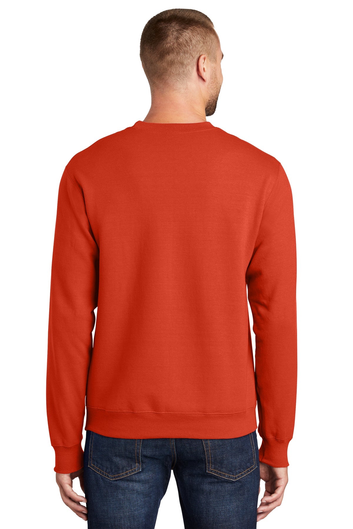 port & company_pc90 _orange_company_logo_sweatshirts