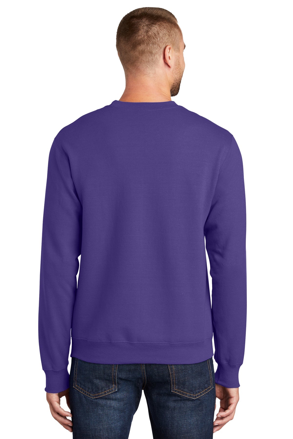port & company_pc90 _purple_company_logo_sweatshirts