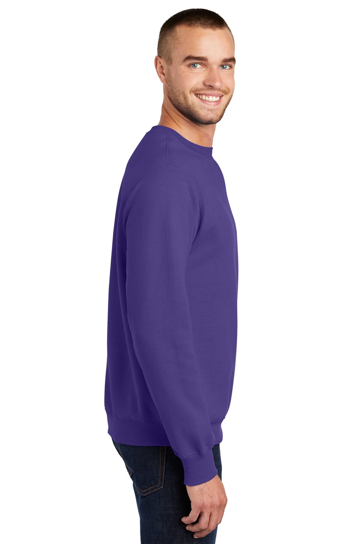 port & company_pc90 _purple_company_logo_sweatshirts