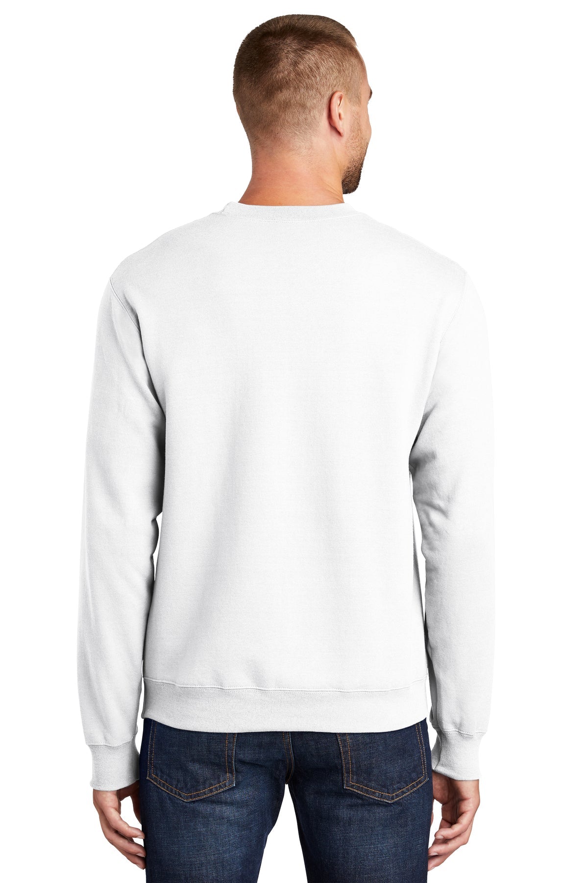 port & company_pc90 _white_company_logo_sweatshirts