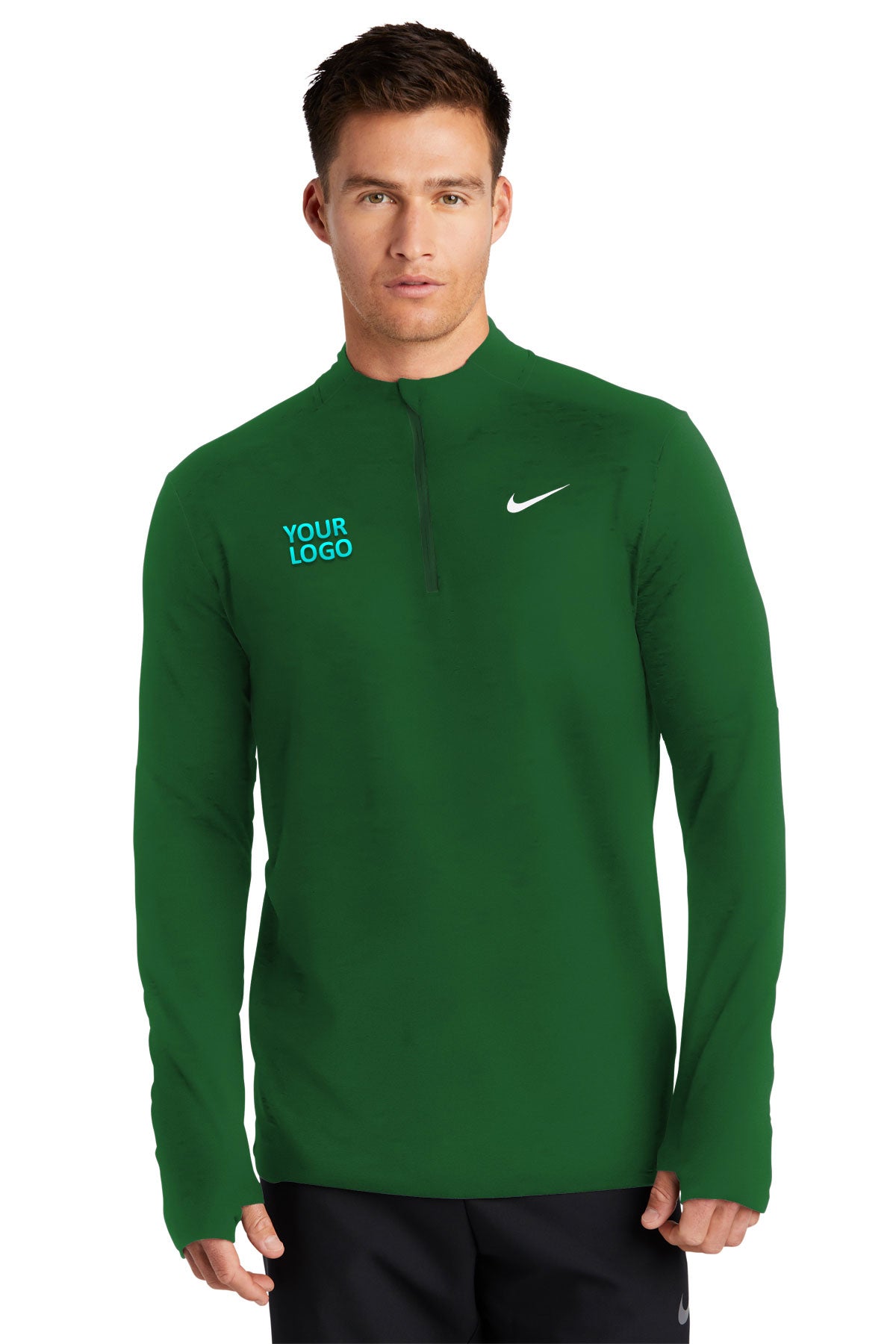 Nike Dark Green NKDH4949 custom logo sweatshirts embroidered