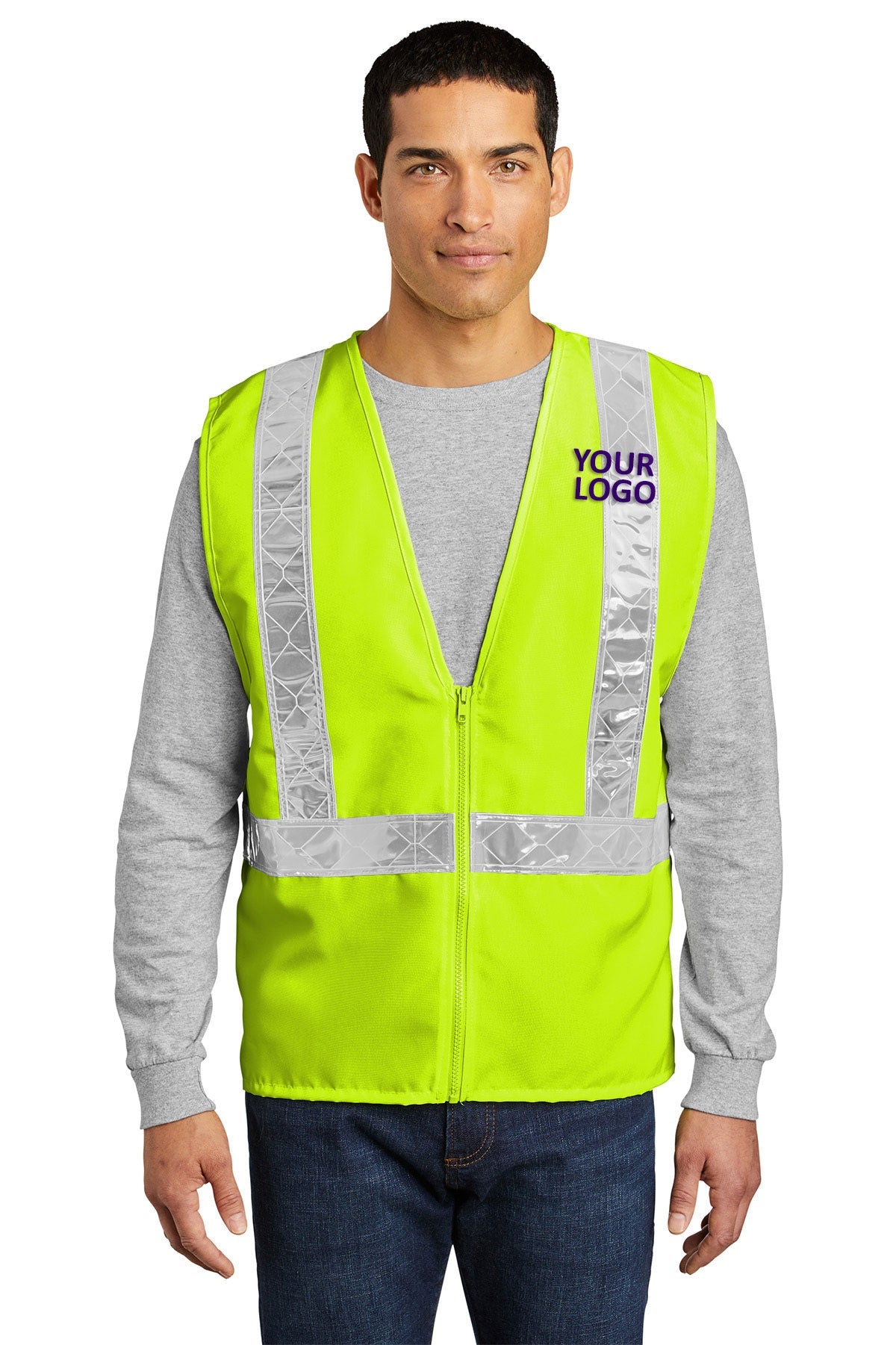 port authority safety yellow/ reflective sv01 embroidered jackets for business