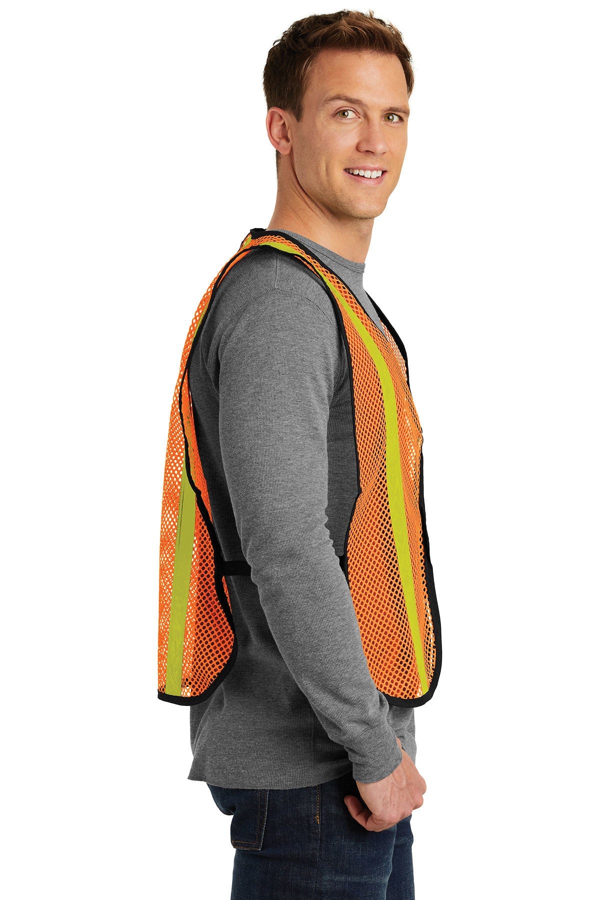 Port Authority Mesh Enhanced Visibility Vest SV02 Safety Orange