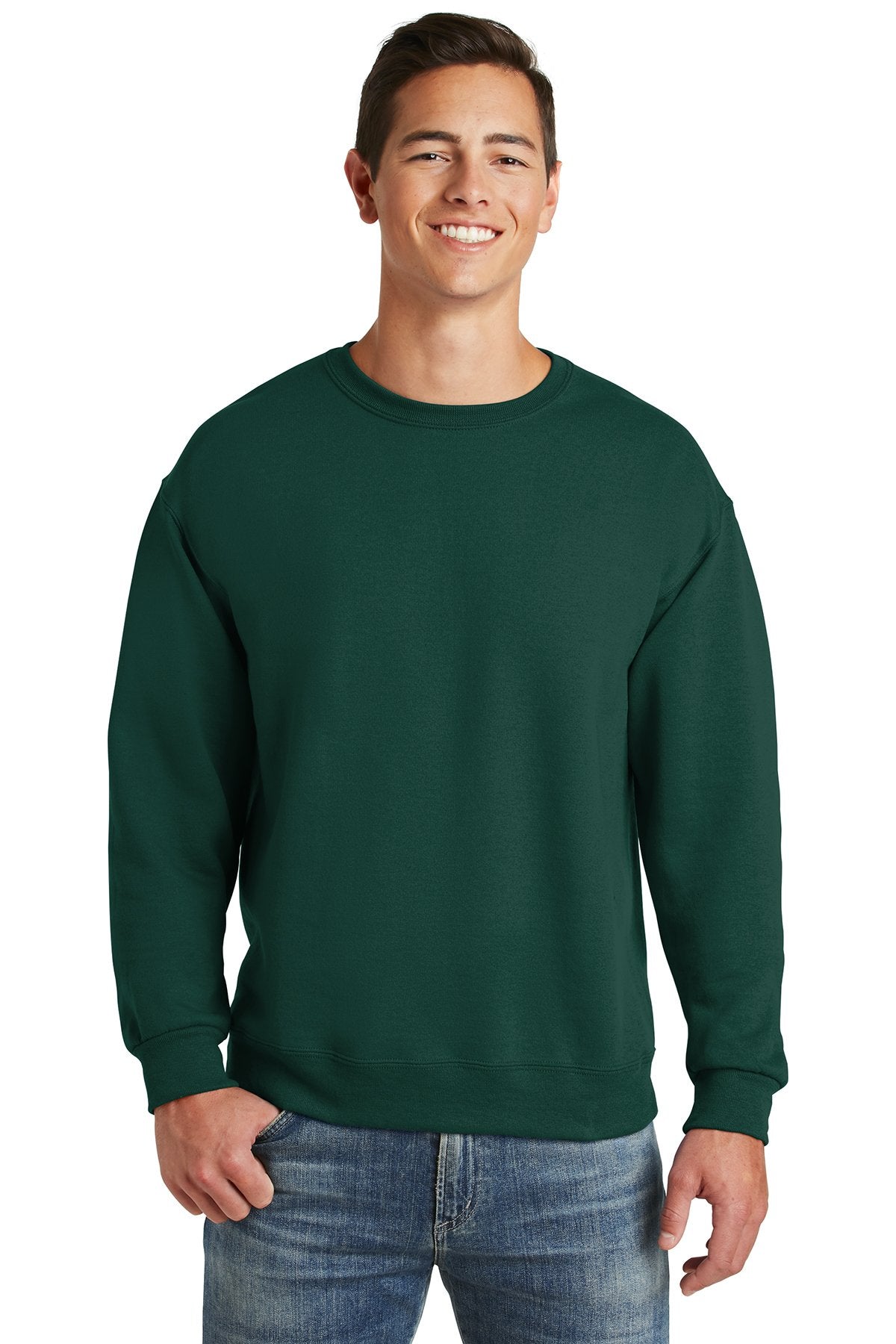 Jerzees Forest Green 4662M custom embroidered sweatshirts
