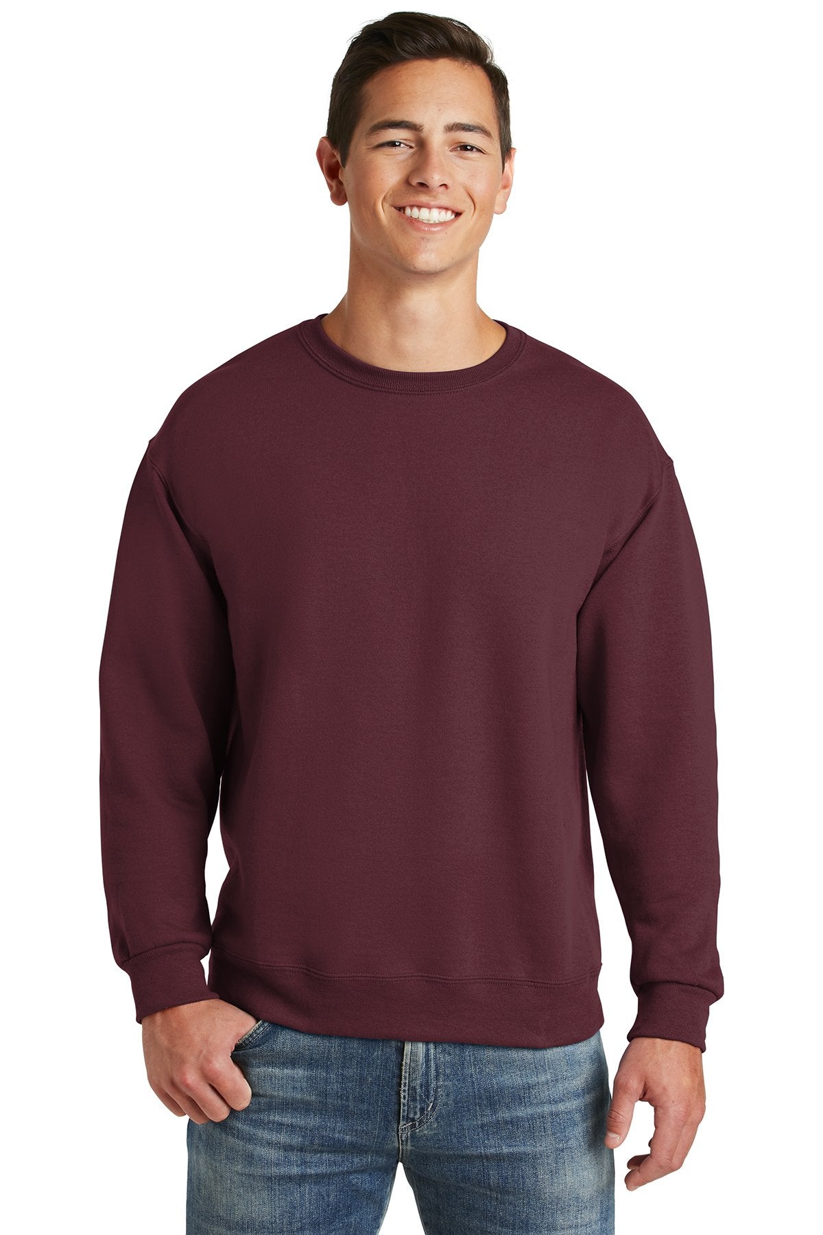 Jerzees Maroon 4662M custom embroidered sweatshirts