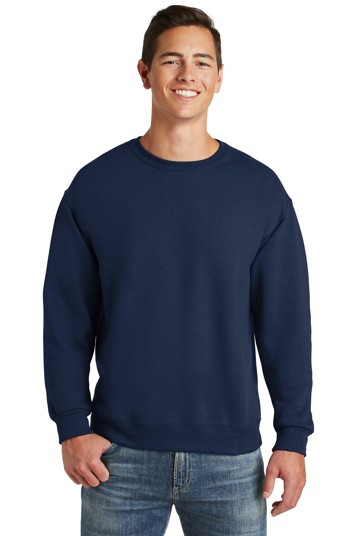 Jerzees Navy 4662M custom sweatshirts with logo
