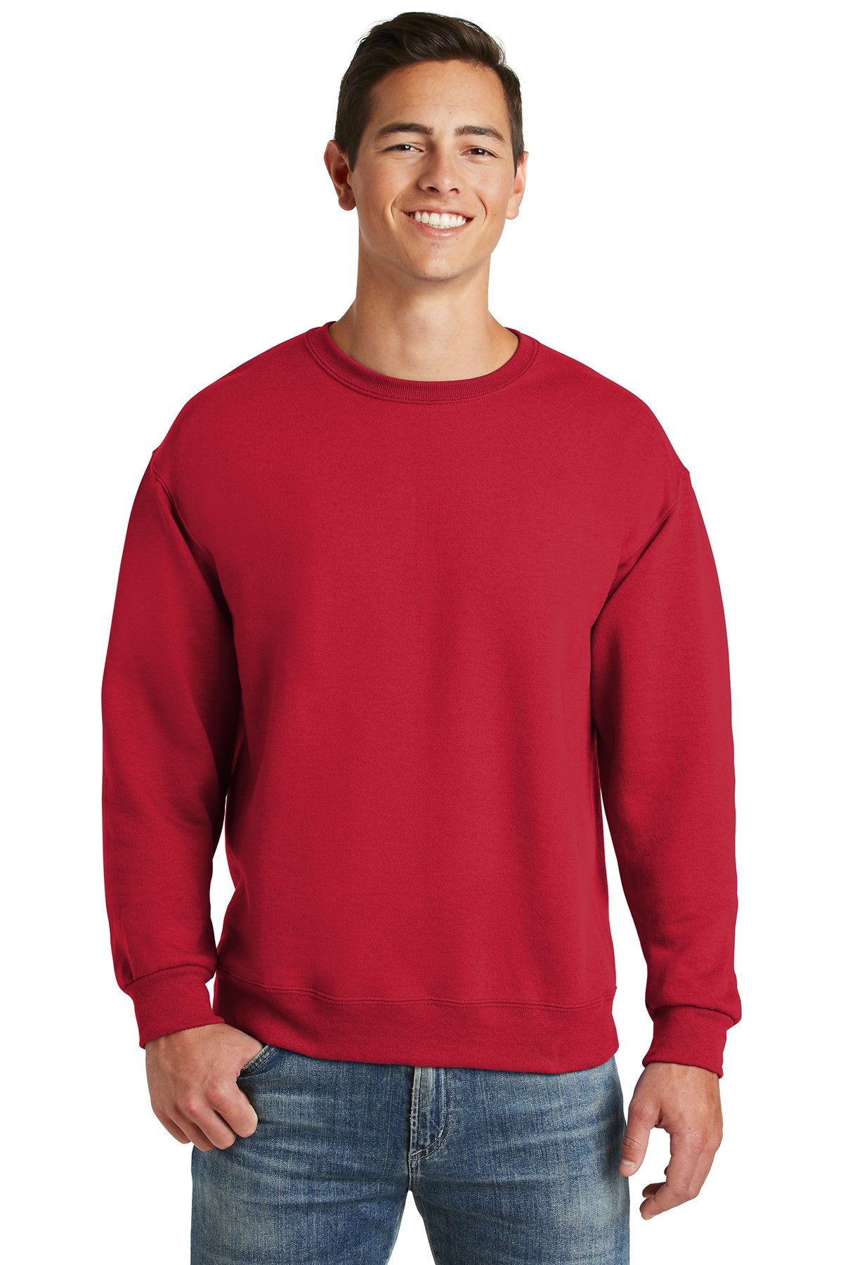 Jerzees True Red 4662M custom sweatshirts with logo