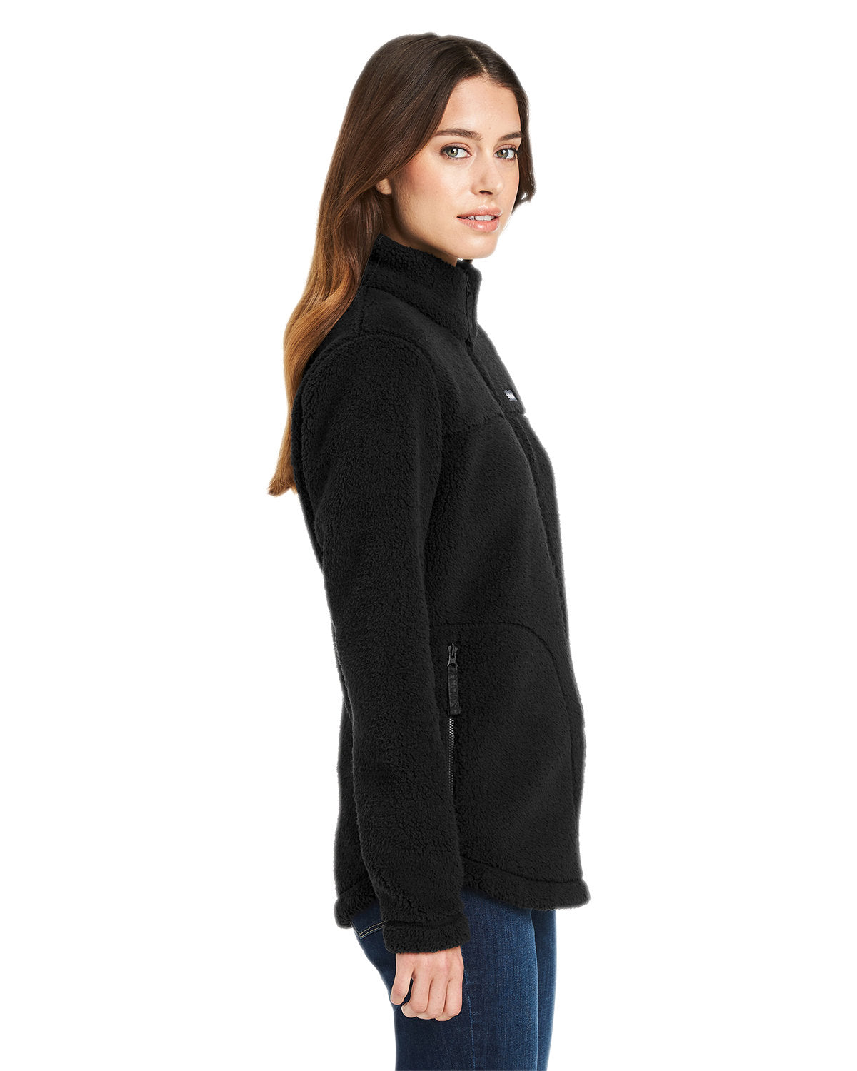 Custom Columbia Ladies West Bend Sherpa Full-Zip Fleece Jacket, Black