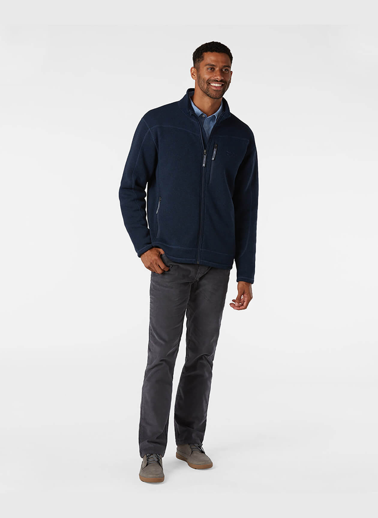 STIO Men's Wilcox Sweater Fleece Jacket, Mountain Shadow