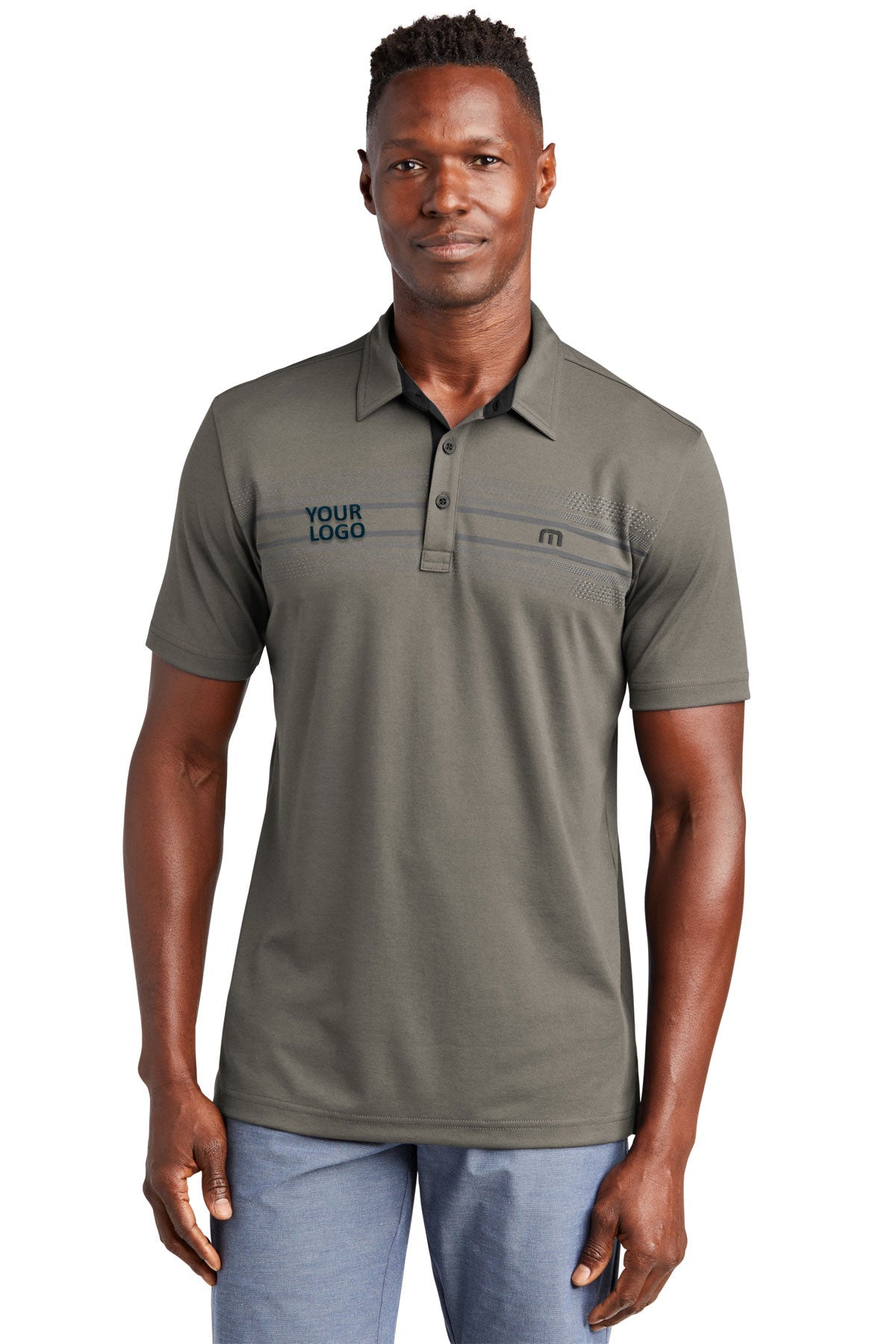 TravisMathew Quiet Shade Grey Polos custom logo polo shirts