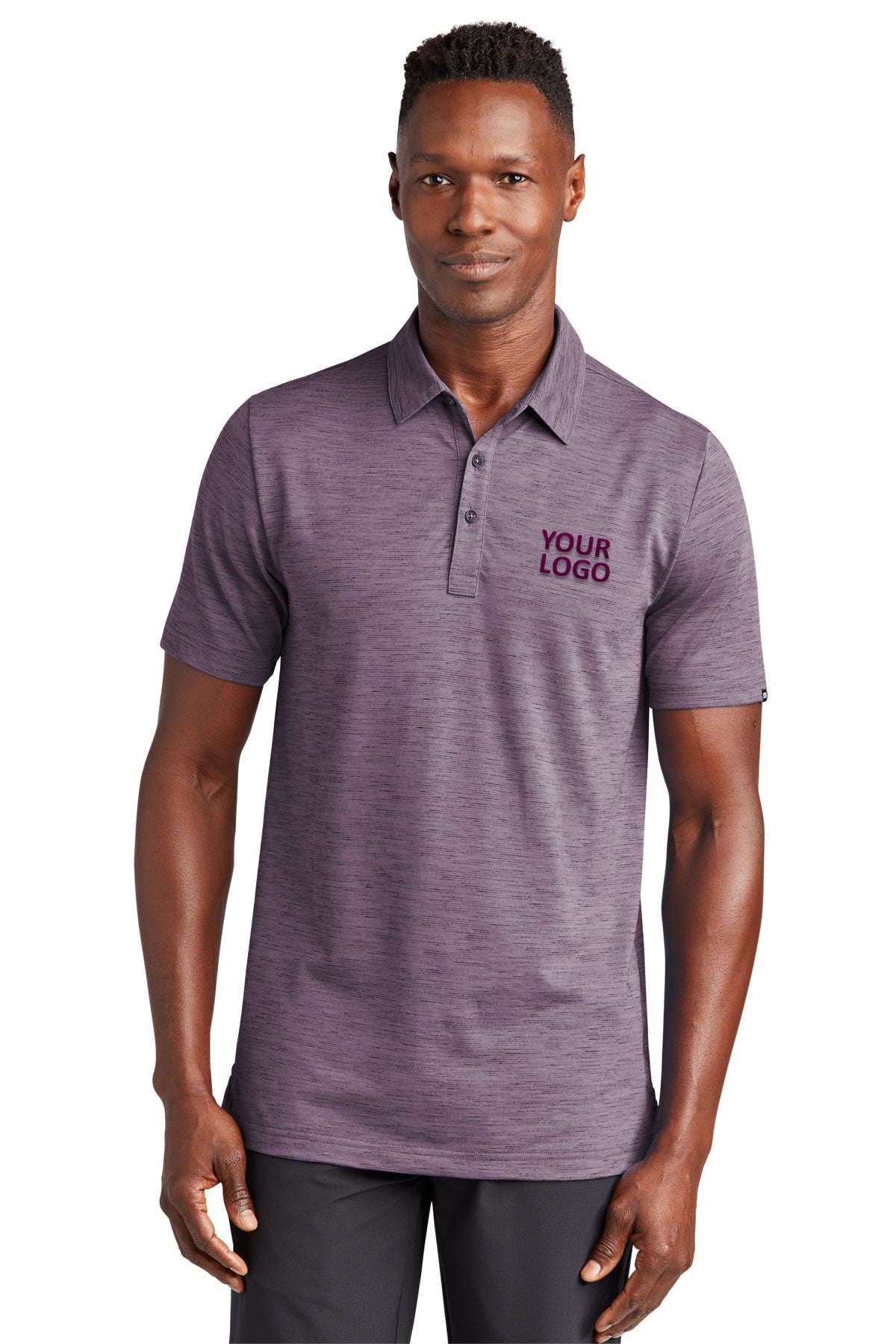 TravisMathew Purple Sage Polos custom polo shirts with logo