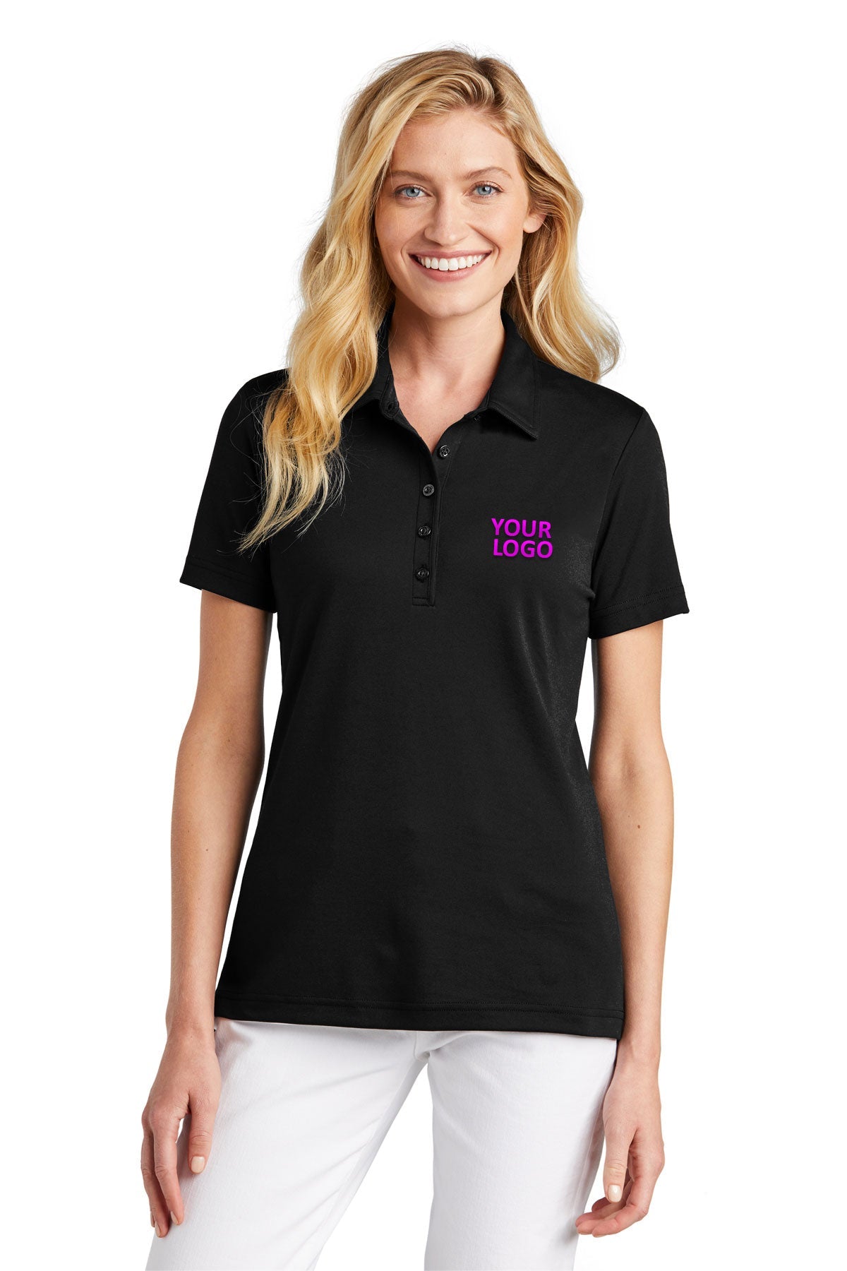 TravisMathew Black Polos custom polo shirts with logo