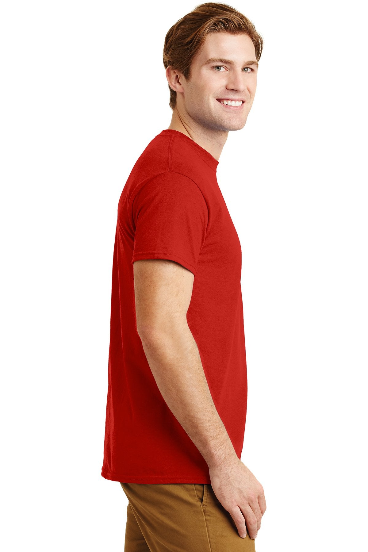 gildan dryblend cotton poly pocket t shirt 8300 red