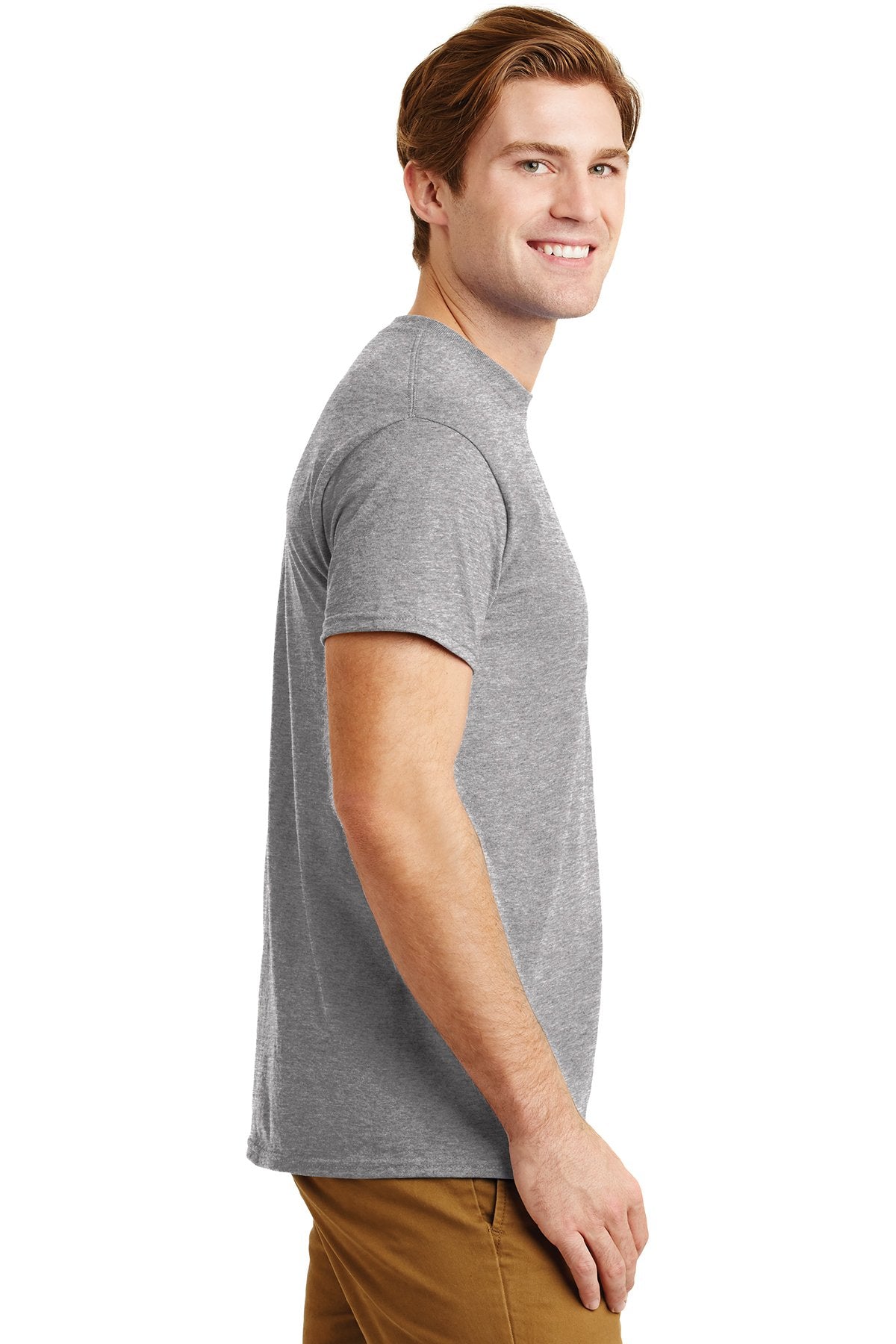 gildan dryblend cotton poly pocket t shirt 8300 sport grey