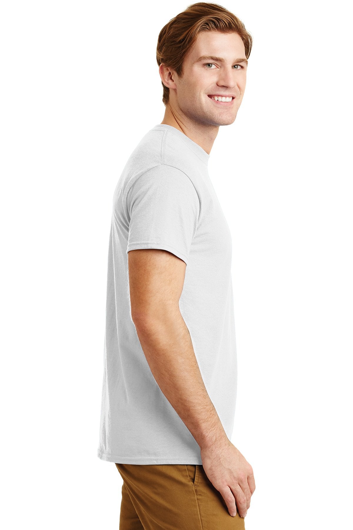 gildan dryblend cotton poly pocket t shirt 8300 white