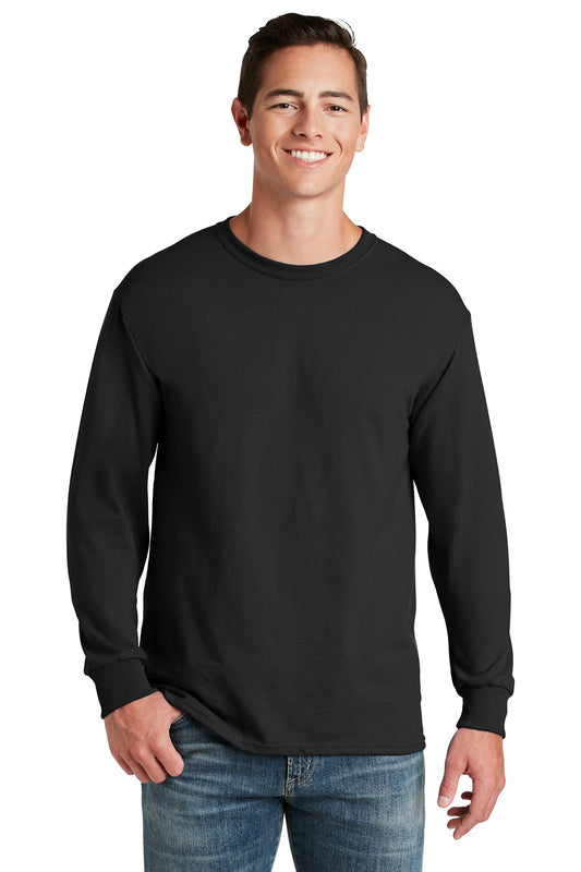 jerzees dri-power 50/50 cotton/poly long sleeve t-shirt 29ls black