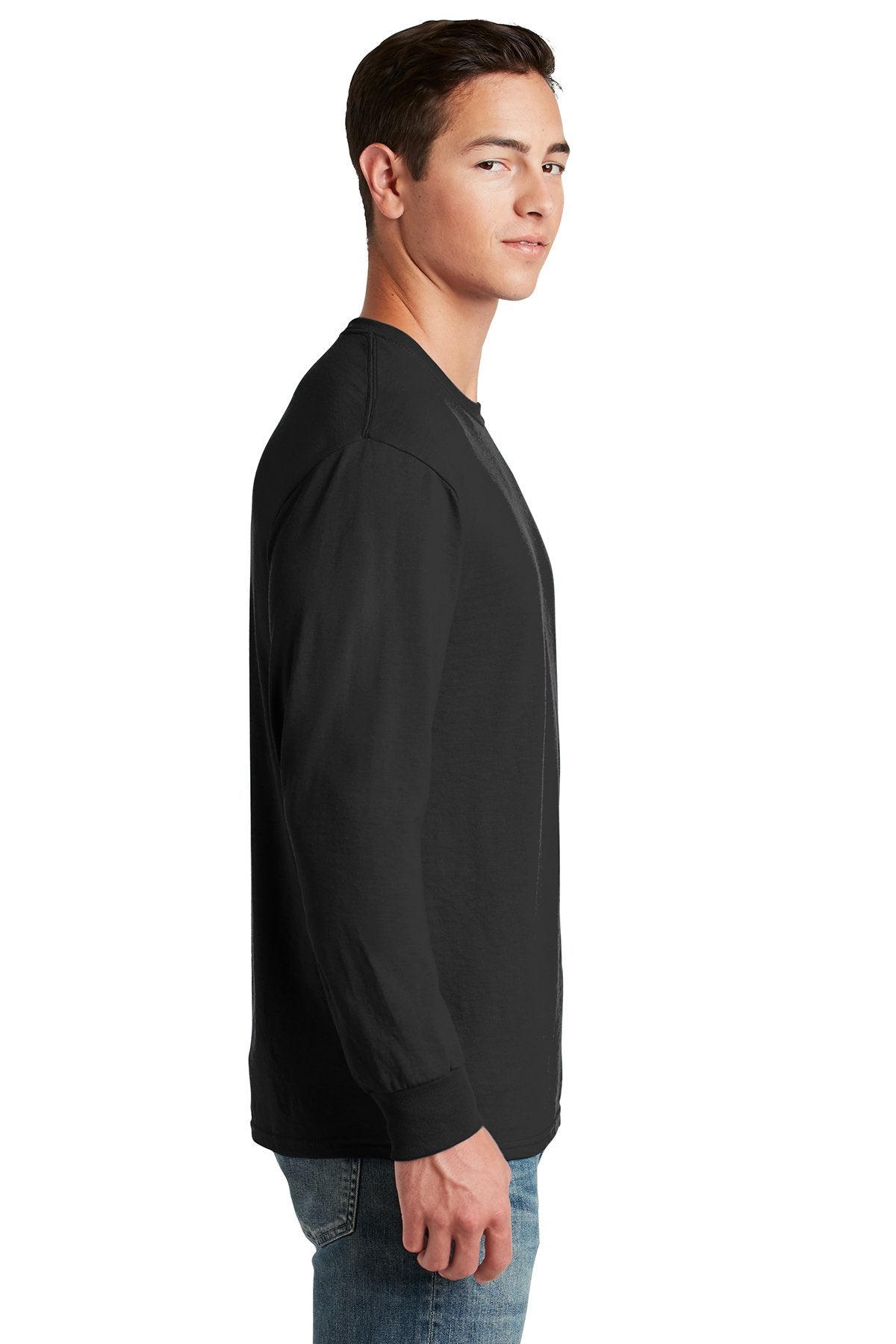 Jerzees Dri-Power 50/50 Cotton/Poly Long Sleeve T-Shirt 29LS Black