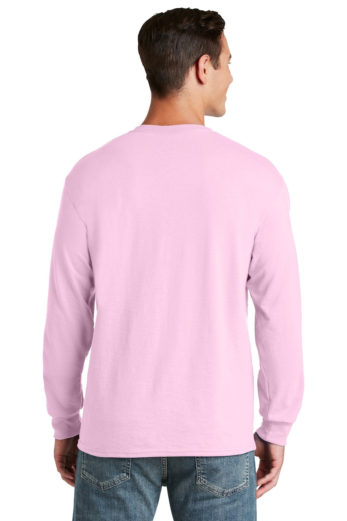 Jerzees Dri-Power 50/50 Cotton/Poly Long Sleeve T-Shirt 29LS Classic Pink