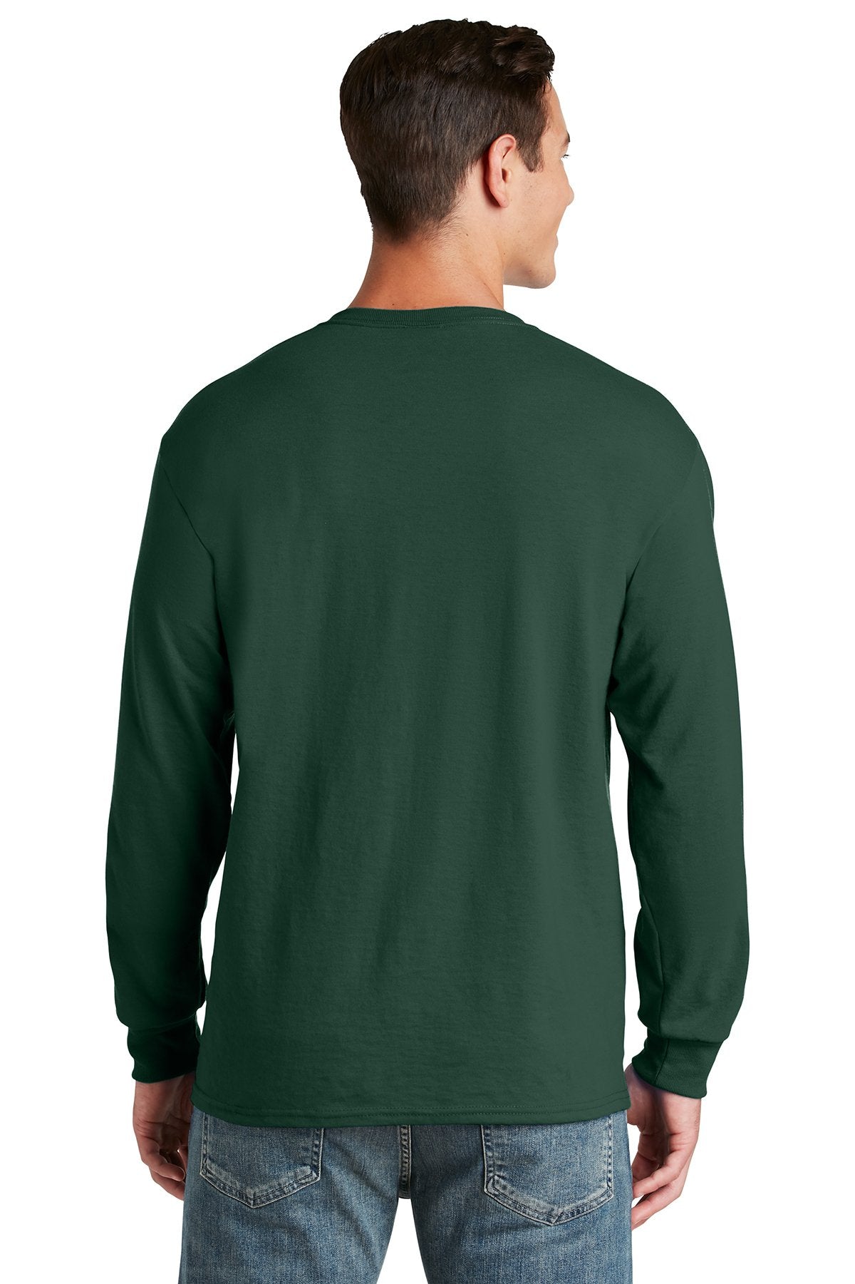 Jerzees Dri-Power 50/50 Cotton/Poly Long Sleeve T-Shirt 29LS Forest Green