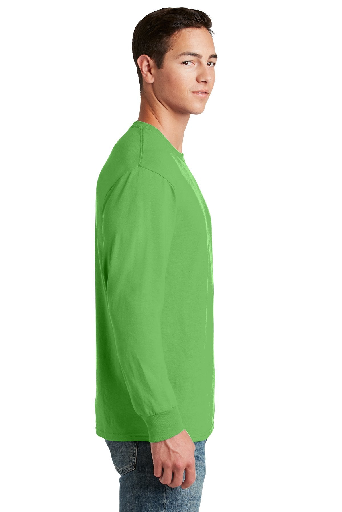 Jerzees Dri-Power 50/50 Cotton/Poly Long Sleeve T-Shirt 29LS Kiwi