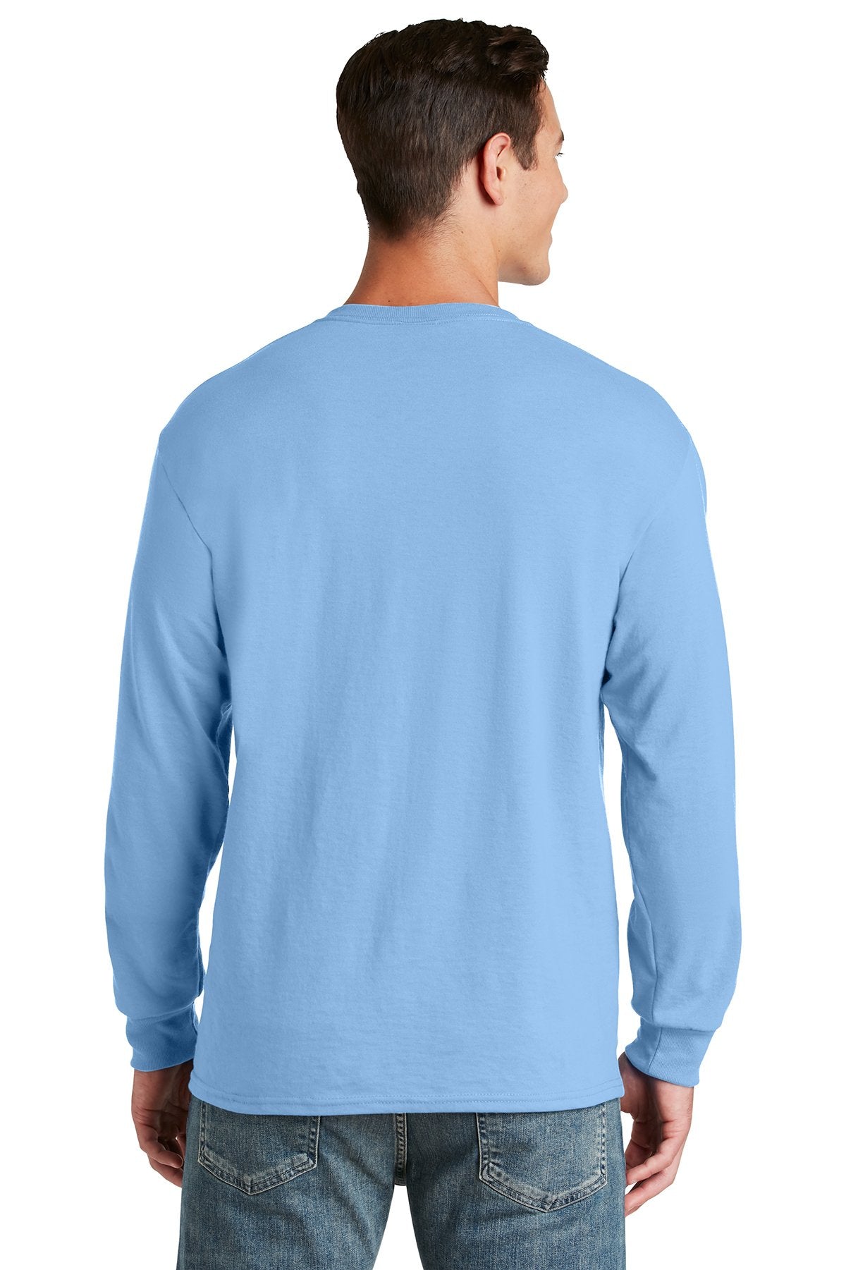 Jerzees Dri-Power 50/50 Cotton/Poly Long Sleeve T-Shirt 29LS Light Blue