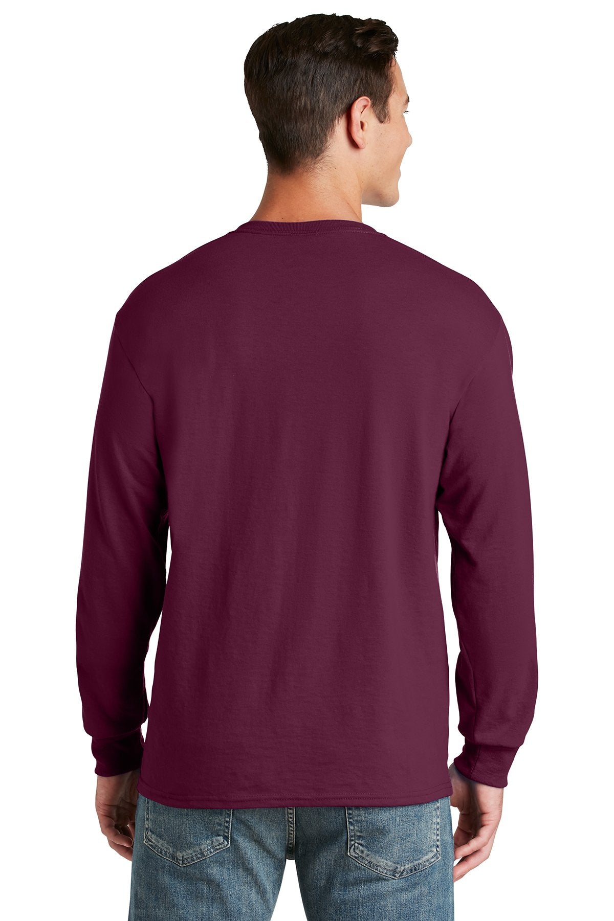 Jerzees Dri-Power 50/50 Cotton/Poly Long Sleeve T-Shirt 29LS Maroon