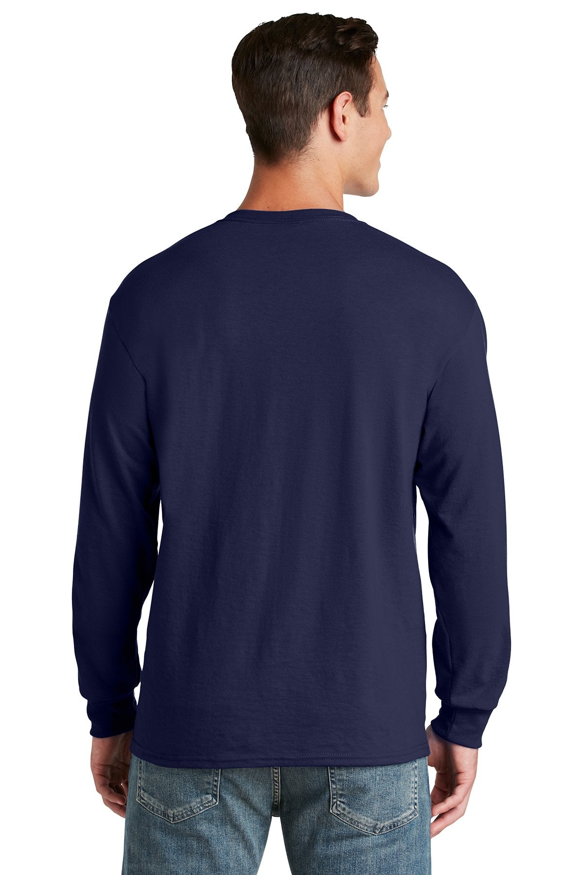 Jerzees Dri-Power 50/50 Cotton/Poly Long Sleeve T-Shirt 29LS Navy