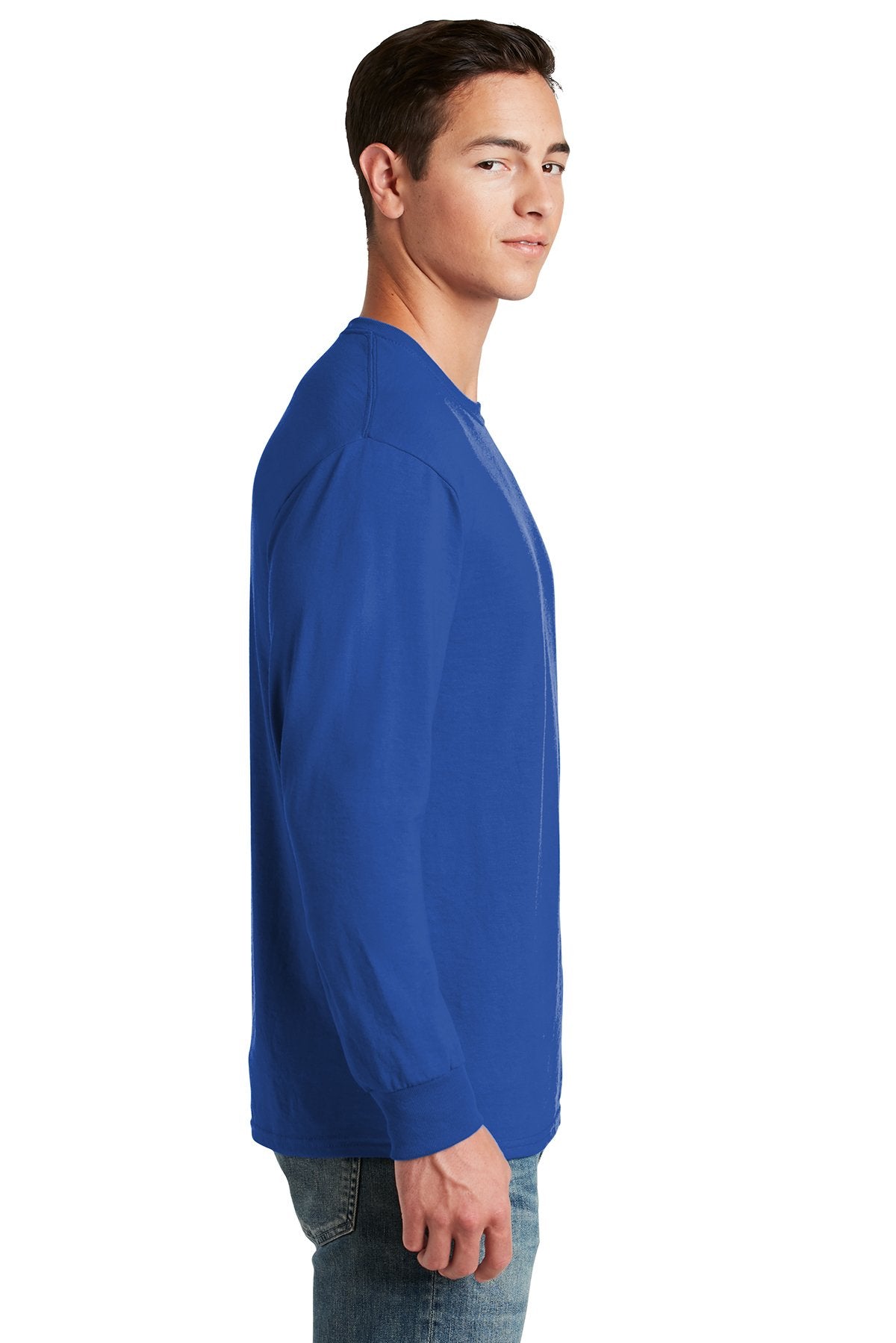 Jerzees Dri-Power 50/50 Cotton/Poly Long Sleeve T-Shirt 29LS Royal