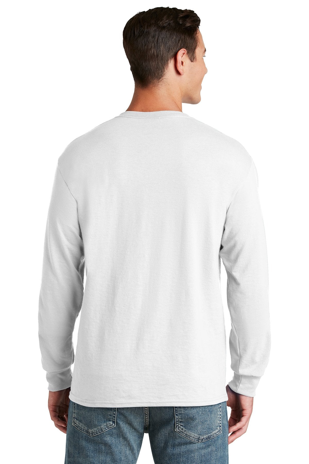 Jerzees Dri-Power 50/50 Cotton/Poly Long Sleeve T-Shirt 29LS White