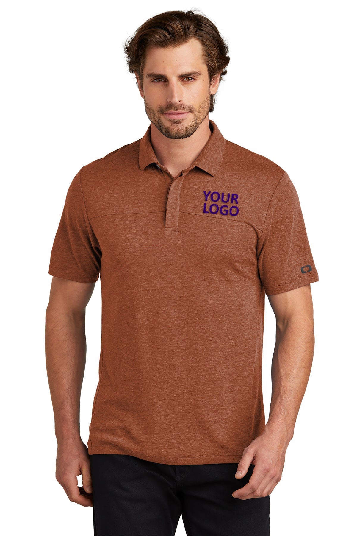 OGIO Deep Rust OG150 custom polo shirts with logo