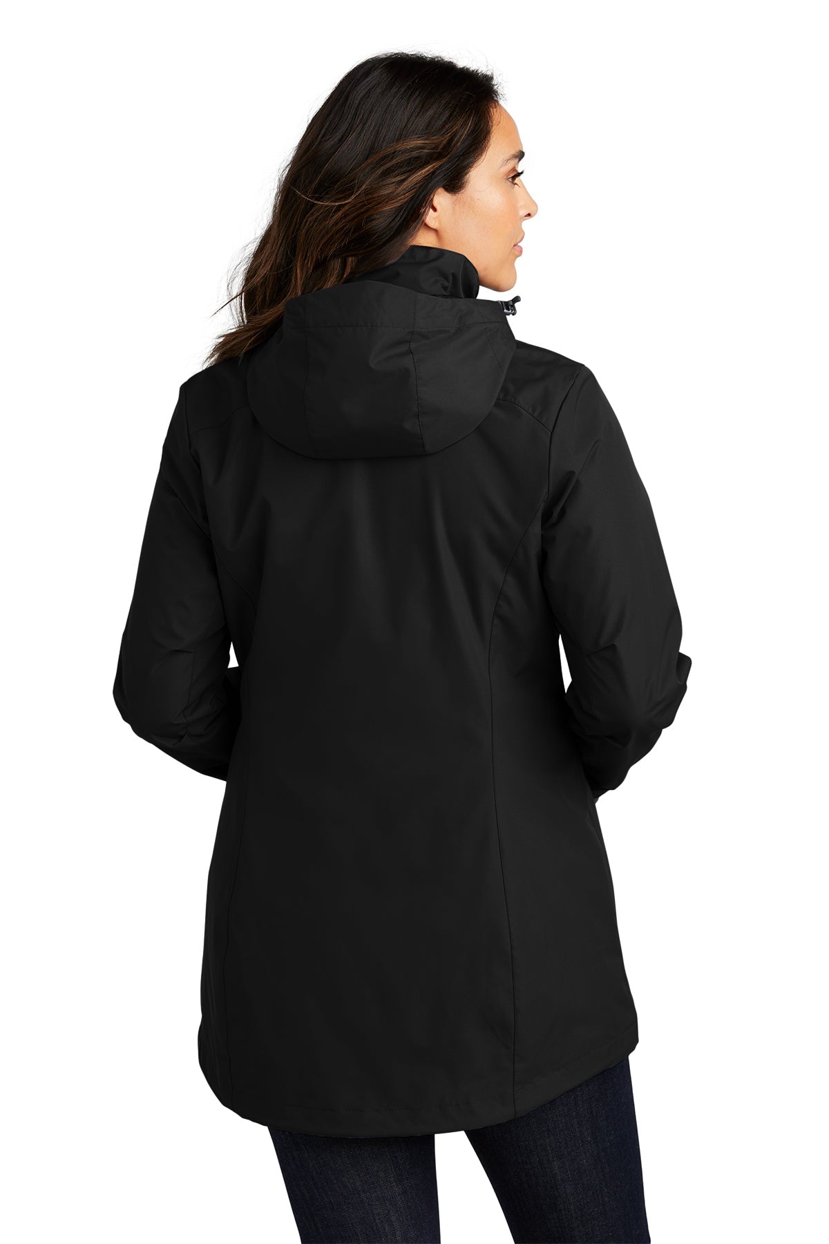 Port Authority Ladies All-Weather 3-in-1 Branded Jackets, Black
