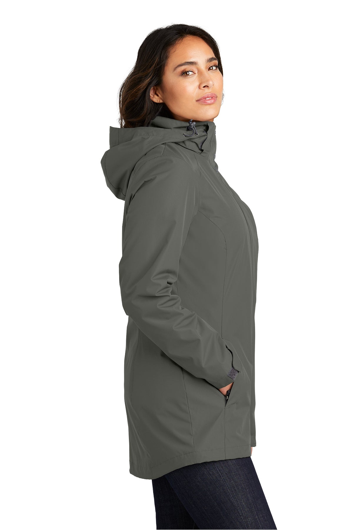 Port Authority Ladies All-Weather 3-in-1 Branded Jackets, Storm Grey