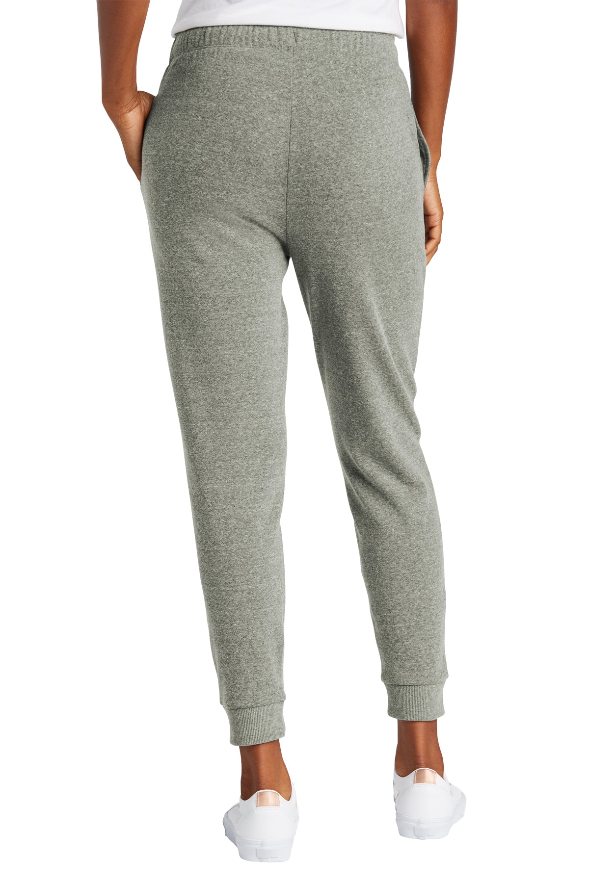 District Womens Perfect Tri Fleece Joggers, Grey Frost