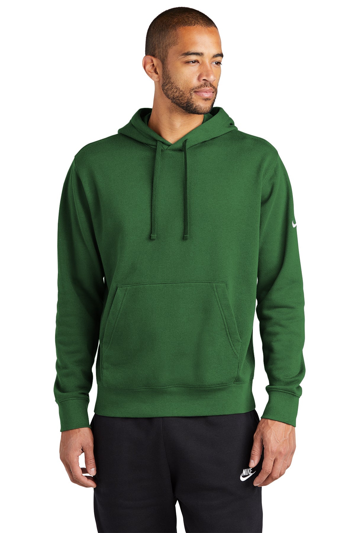 meesteres opladen Behoefte aan Custom Nike Club Fleece Sleeve Swoosh Pullover Hoodie Green – LEAD APPAREL