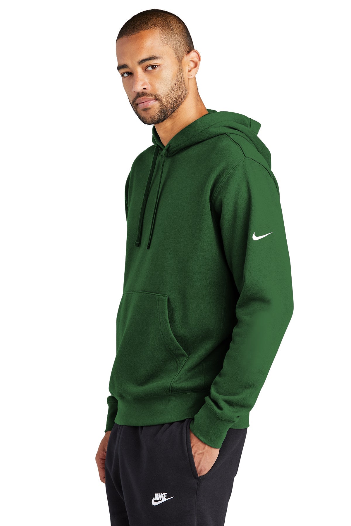 Nike Club Swoosh Customized Hoodies, Gorge Green