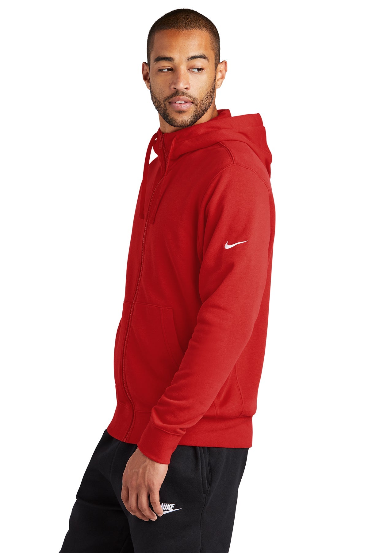 Nike Club Fleece Custom Zip Hoodies, University Red