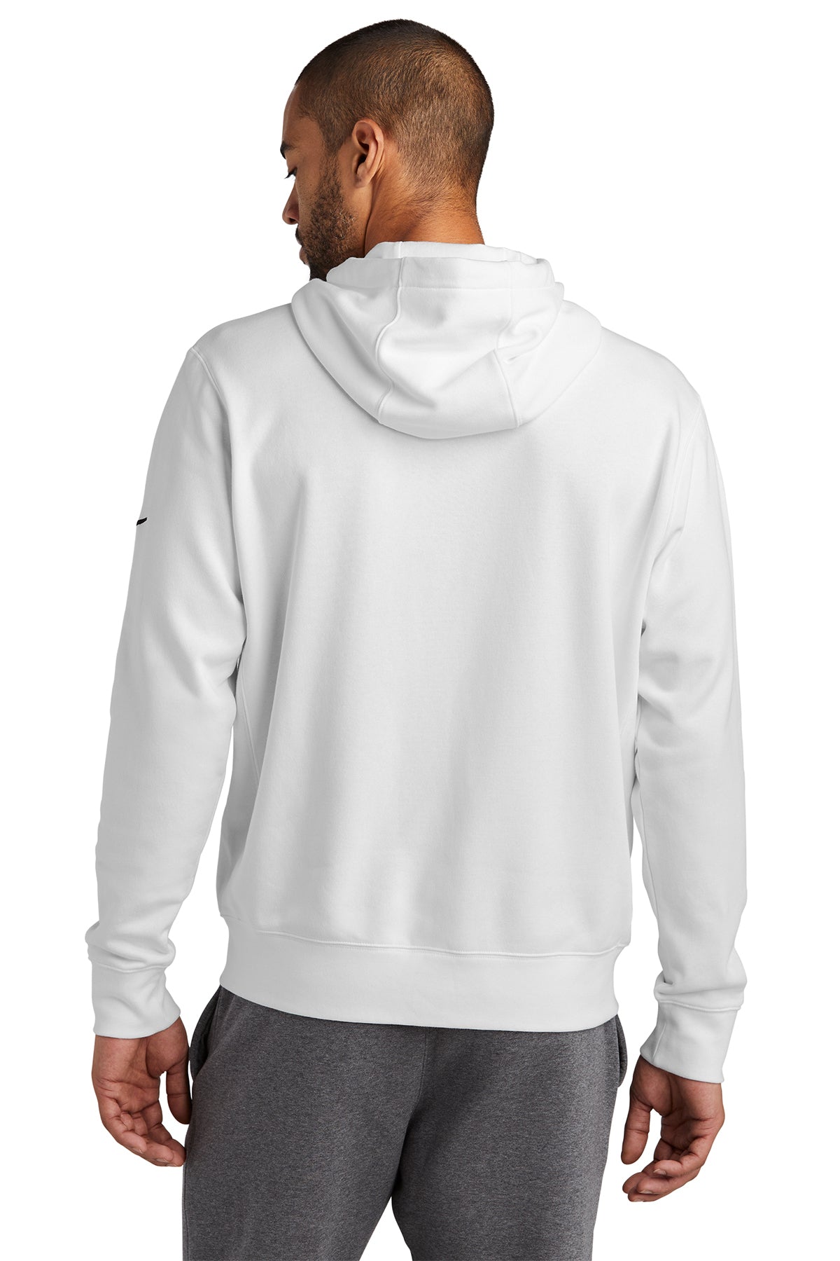 Nike Club Fleece Custom Zip Hoodies, White