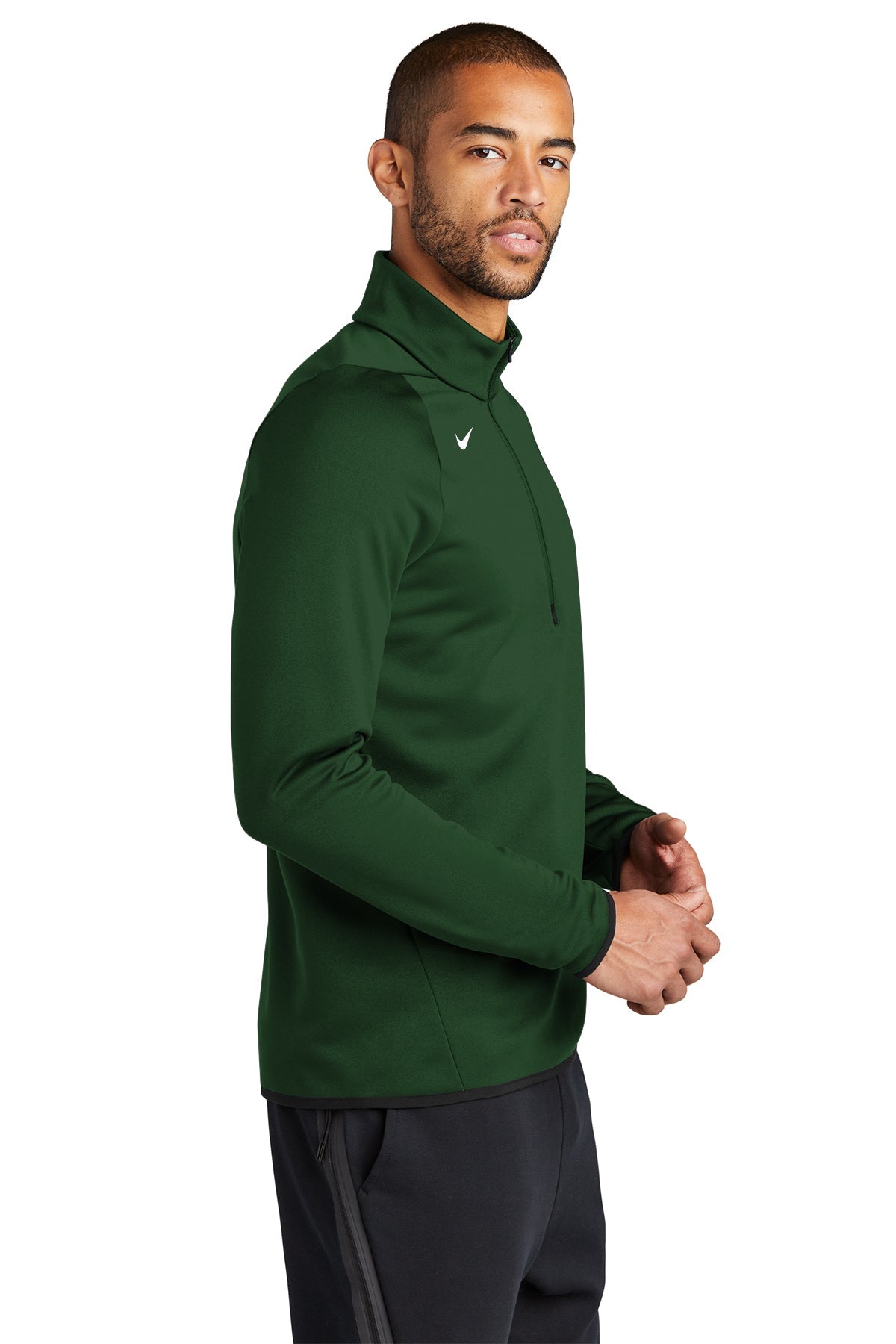 Custom Nike Therma-FIT 1/4-Zip Fleece CN9492 Team Dark Green