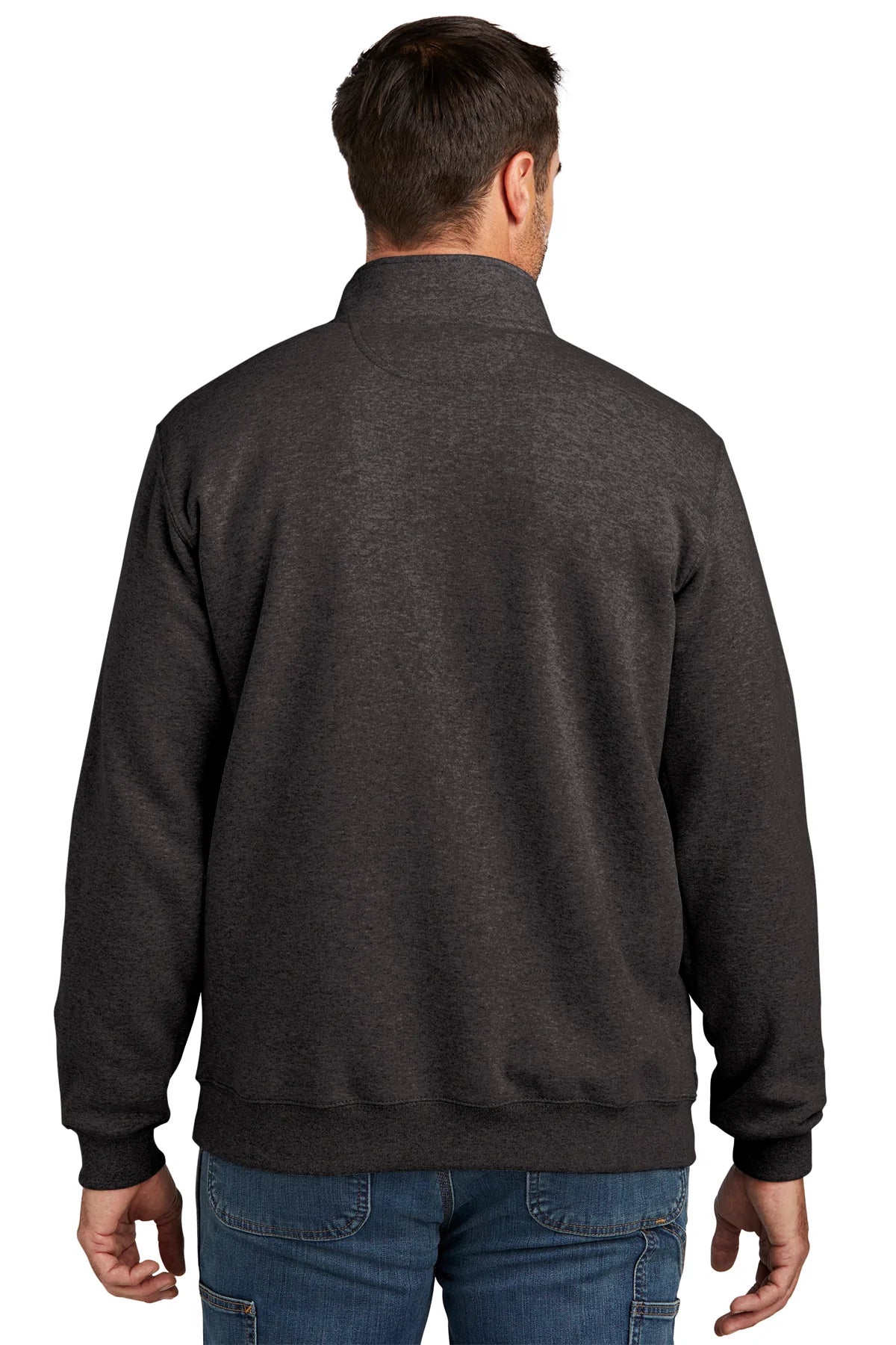 Carhartt Mock Neck Custom Sweatshirts, Carbon Heather