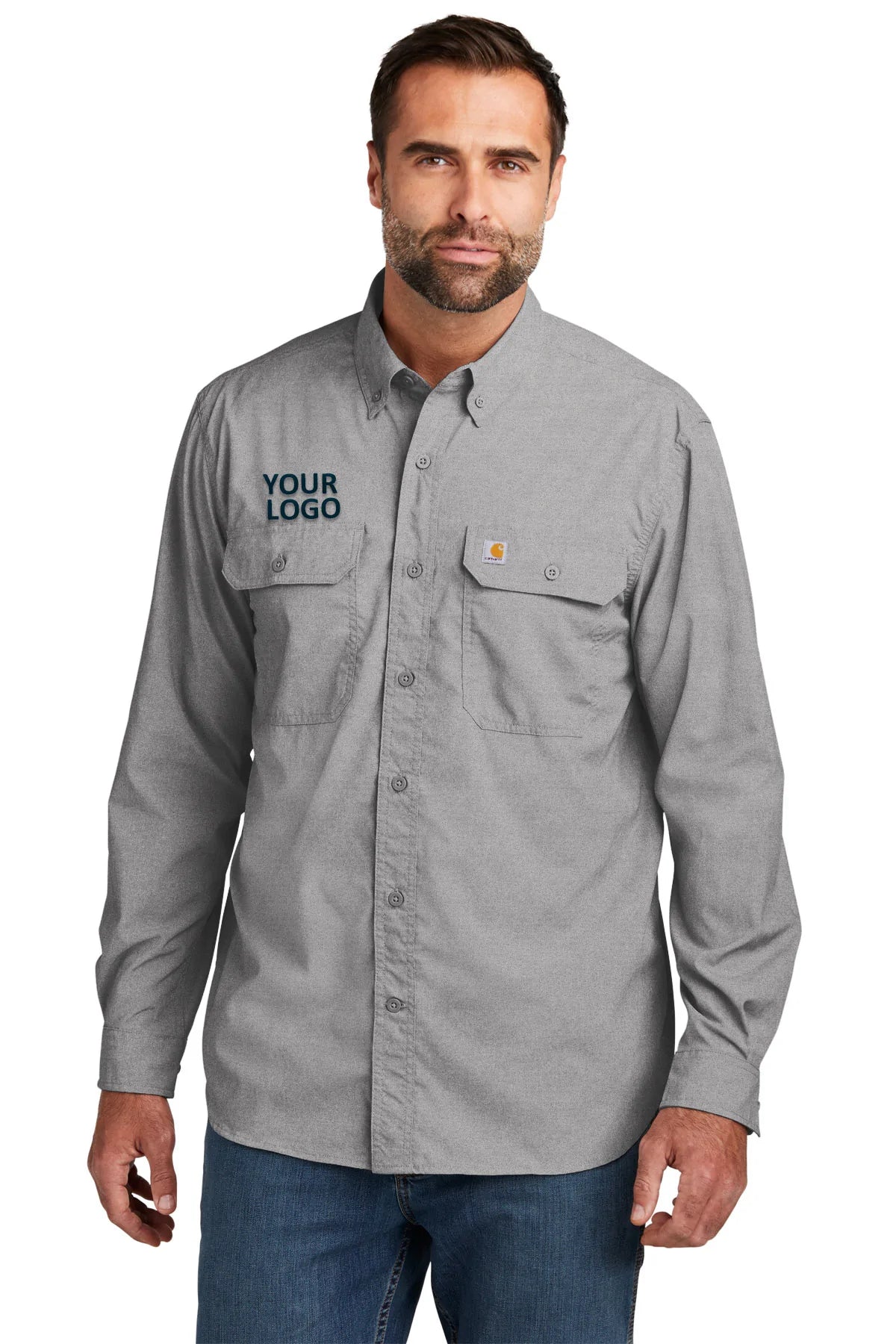 Carhartt Steel CT105291 custom logo shirts