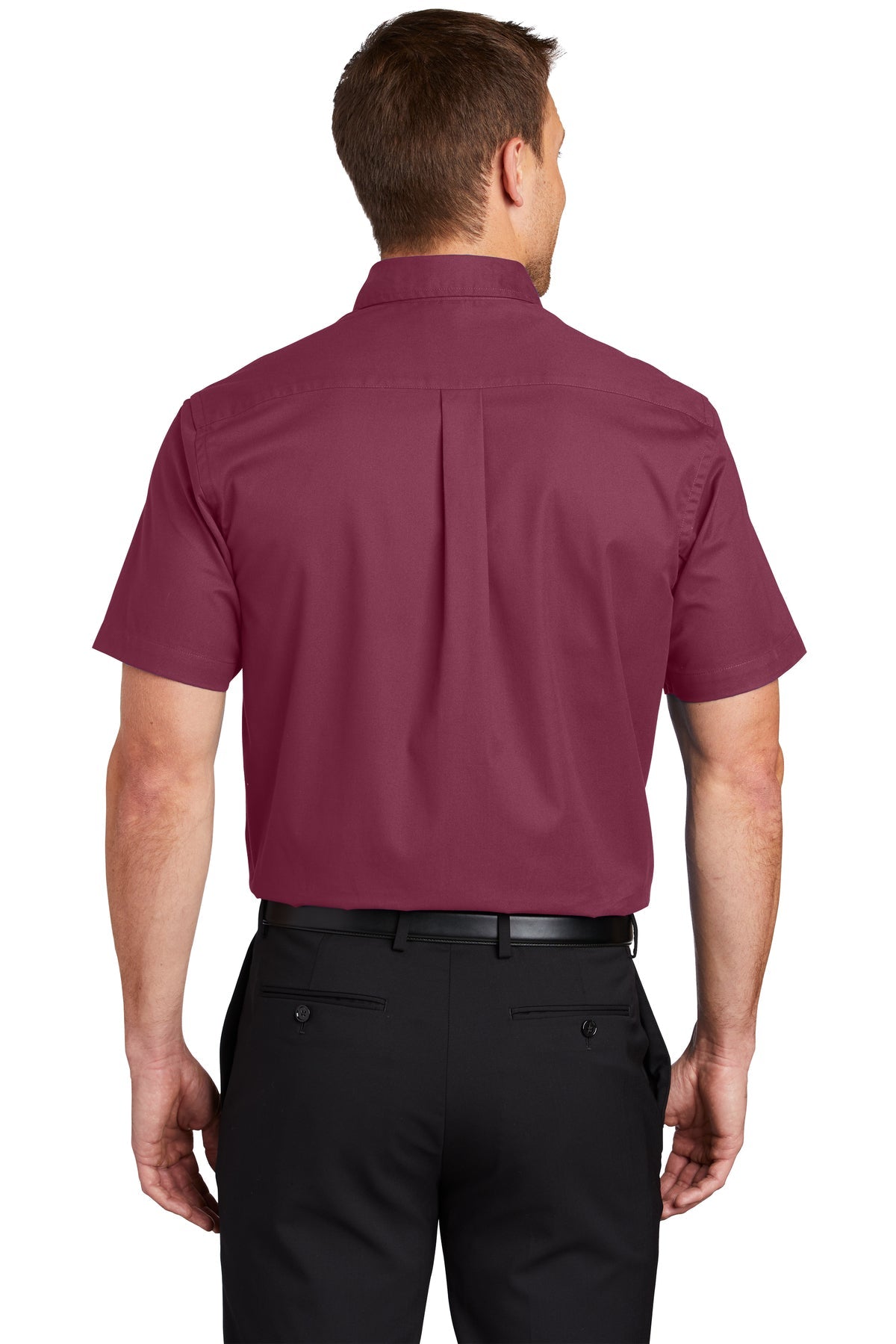 port authority_s508 _burgundy/light stone_company_logo_button downs