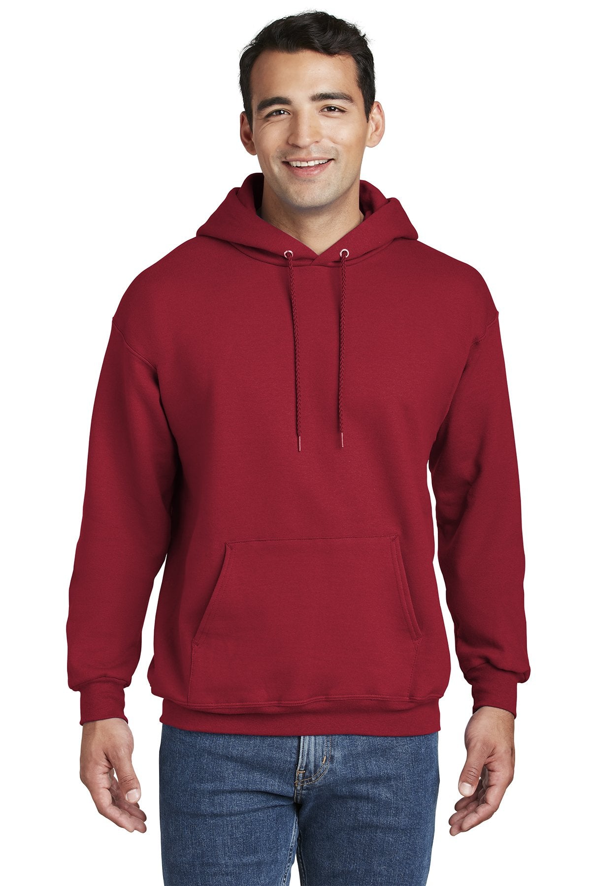 hanes deep red f170 custom embroidered sweatshirts