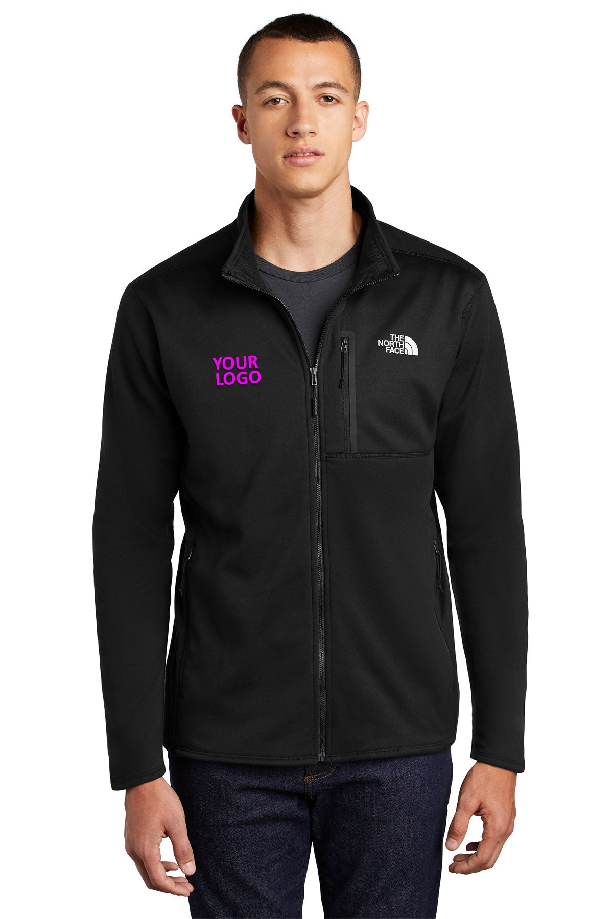 The North Face TNF Black NF0A47F5 embroidered jacket custom