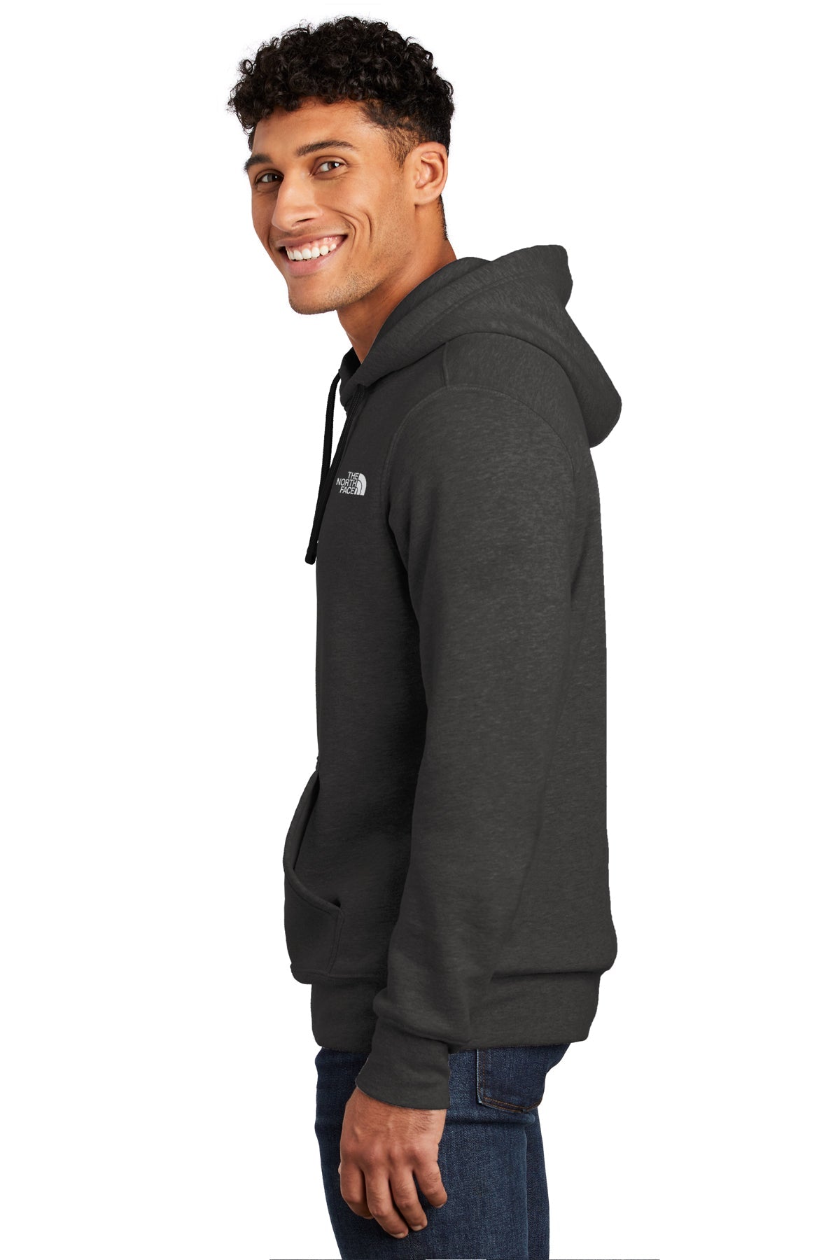 North Face Chest Logo Hoodie NF0A7V9B TNF Black Heather