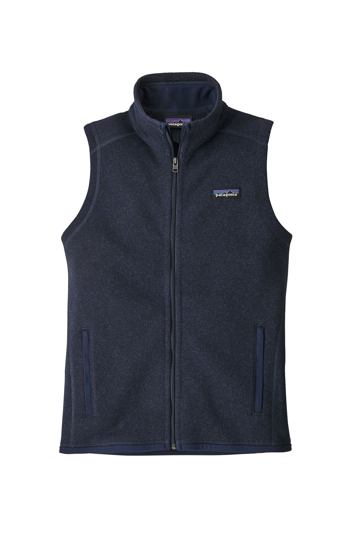 Patagonia Navy Better Sweater Vest size deals Medium has embroidery EUC