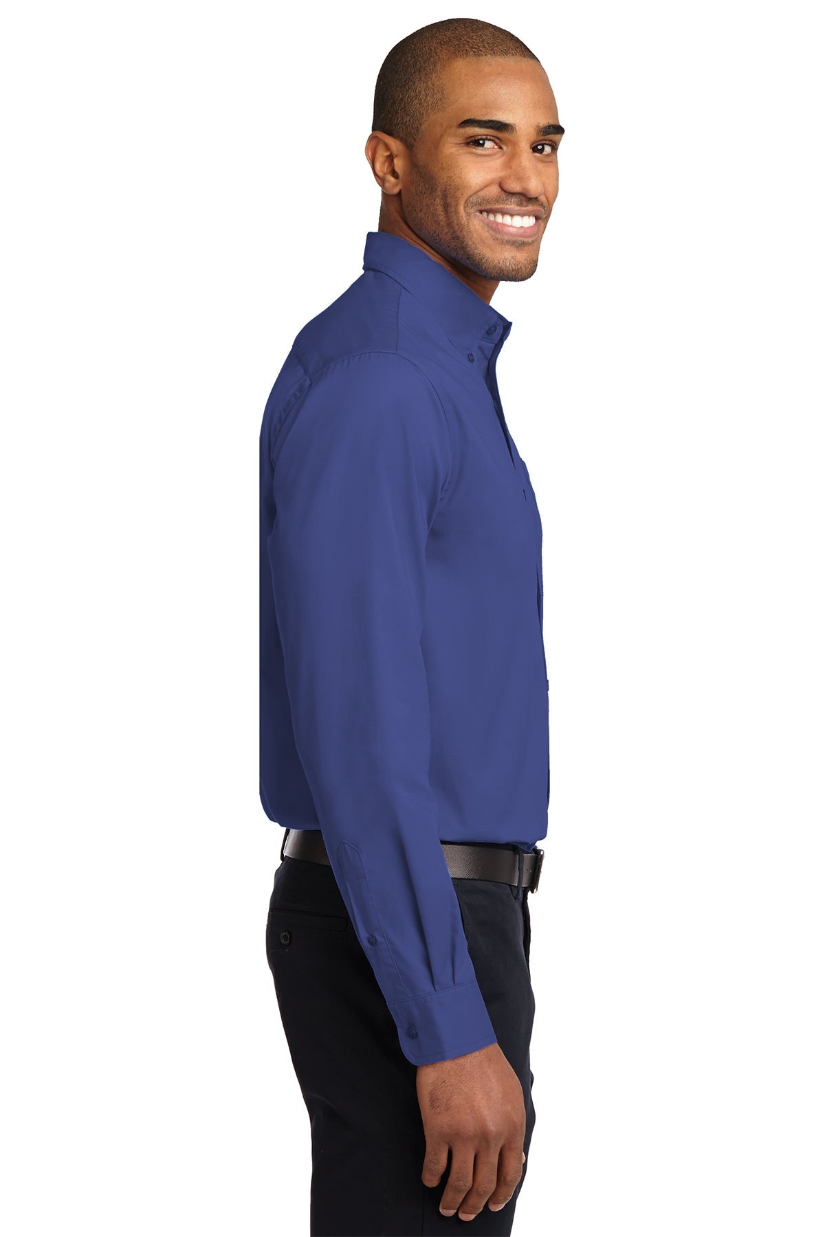 port authority_s608 _mediterranean blue_company_logo_button downs