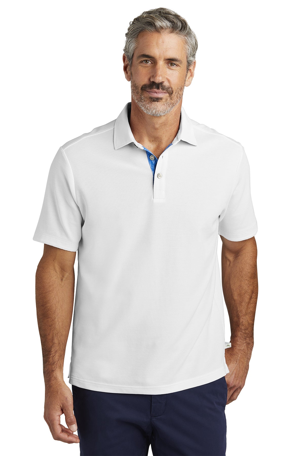 Tommy Bahama Bright White T223508TB custom embroidered polo shirts