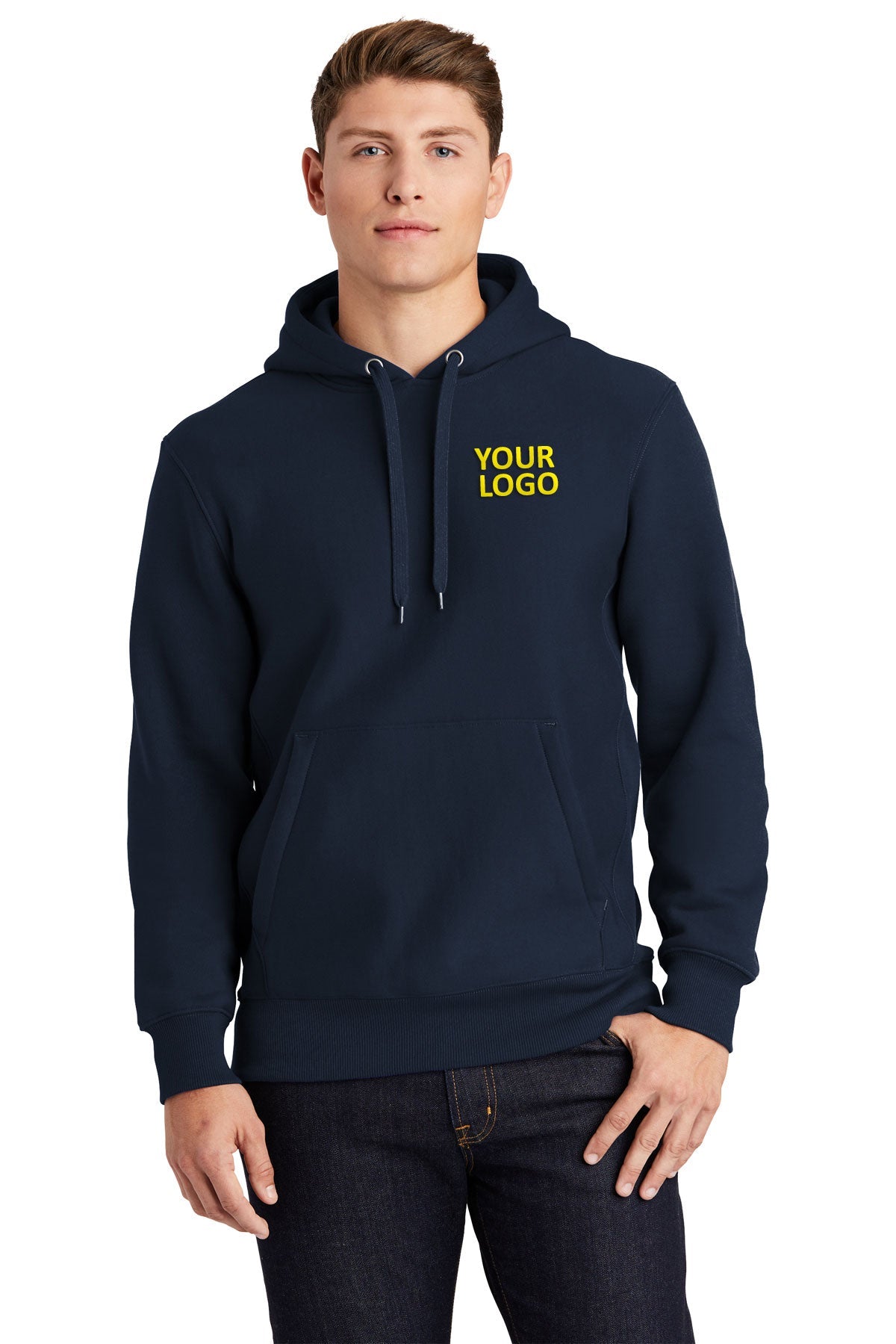 Sport-Tek True Navy F281 business sweatshirts with logo