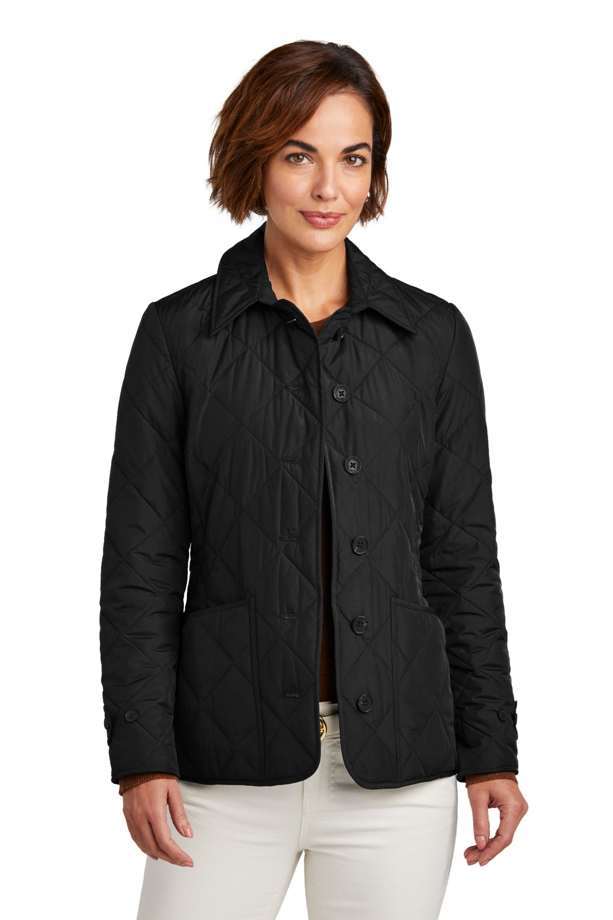 Brooks Brothers BB18604 Mens Deep Black Water Resistant Full Zip Bomber  Jacket — BigTopShirtShop.com